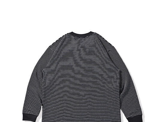 LAPIVIMA LAP STRIPED HEAVY LS 條紋重磅長袖圓領衛衣 250LS108