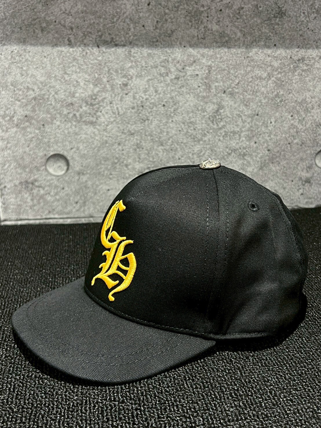 太陽同款 Chrome Hearts 克羅心 黑黃立體刺繡CH棒球帽