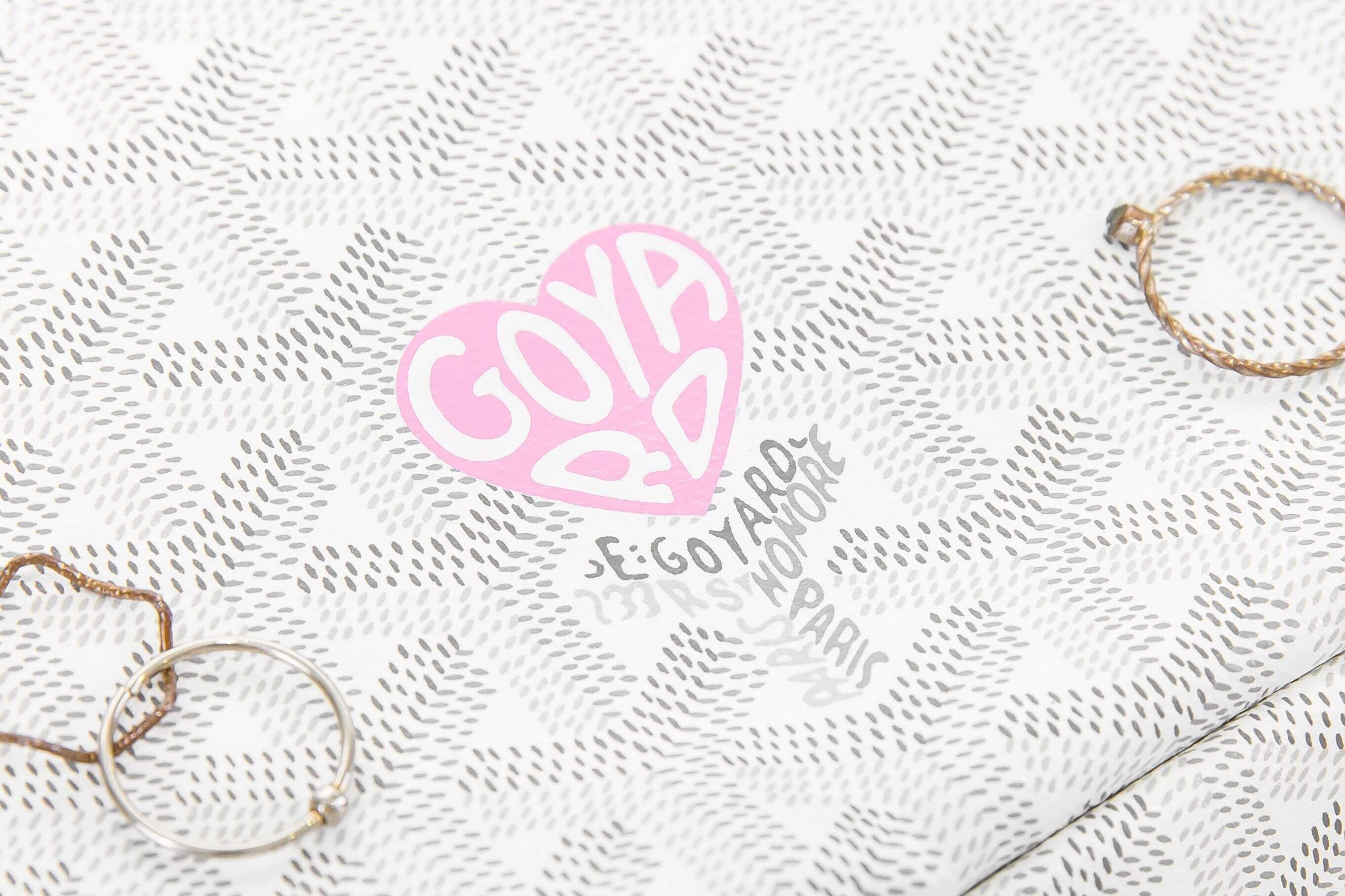Goyard Bohème Hobo Bag 白色粉紅色愛心帆布小牛皮同色手提肩背包