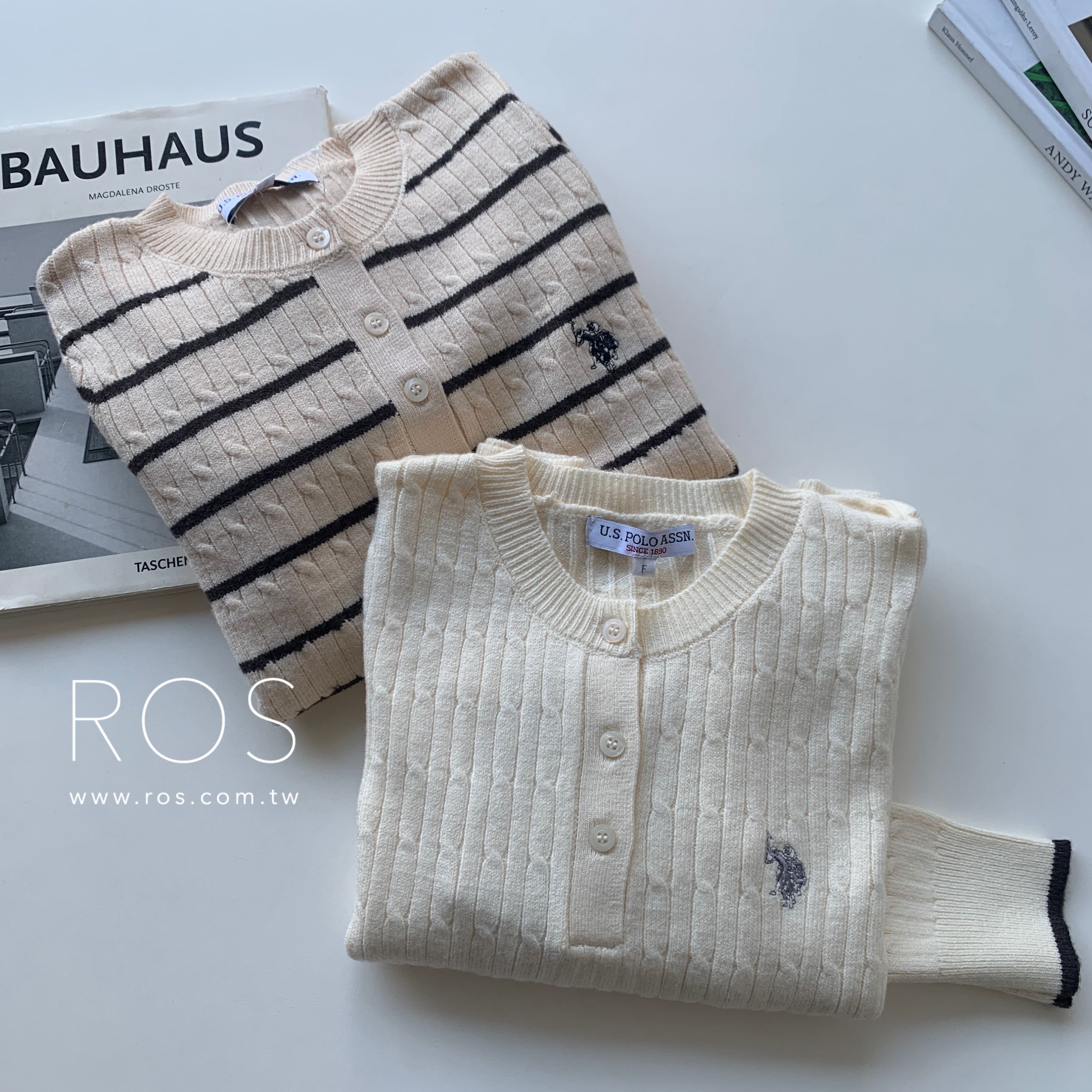 U.S. POLO ASSN.刺繡針織衫(2colors)