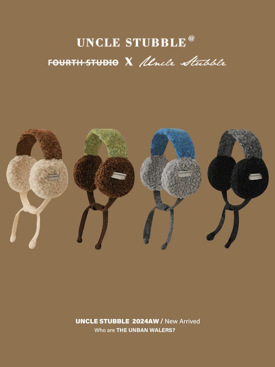 韓系 INS 羊羔毛 綁帶 耳罩