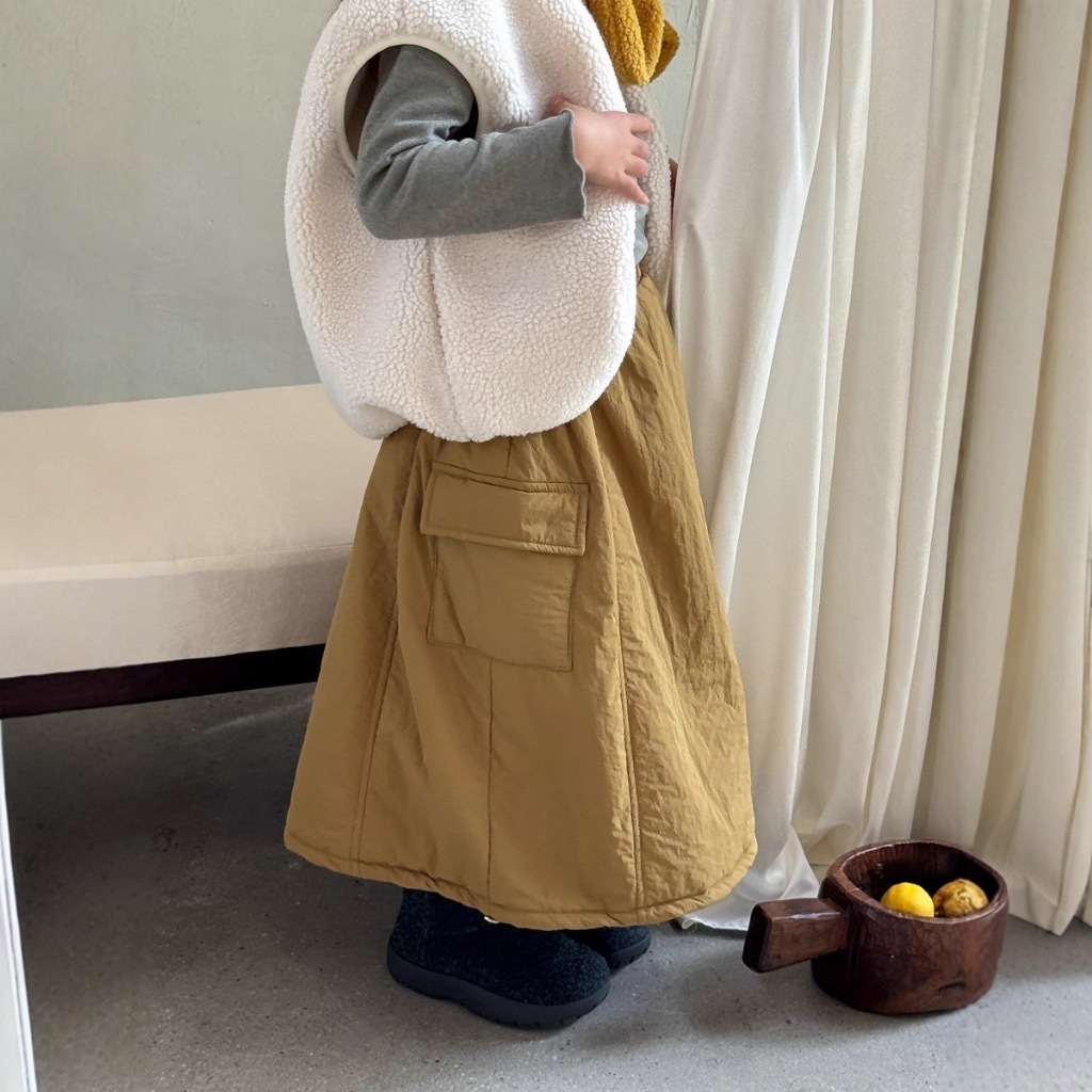 工裝口袋棉長裙