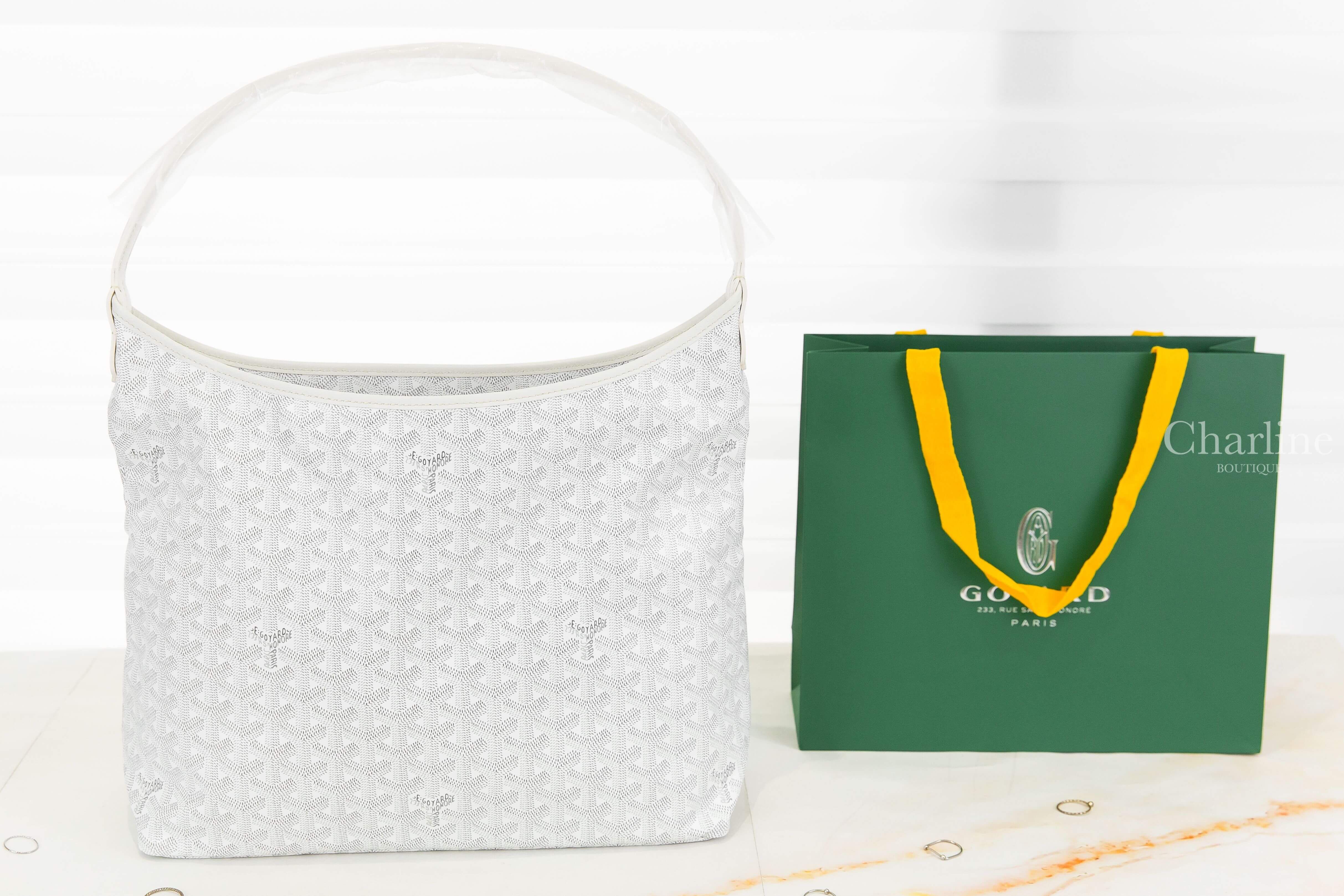 Goyard Bohème Hobo Bag 白色粉紅色愛心帆布小牛皮同色手提肩背包-Charline Boutique 精品代購