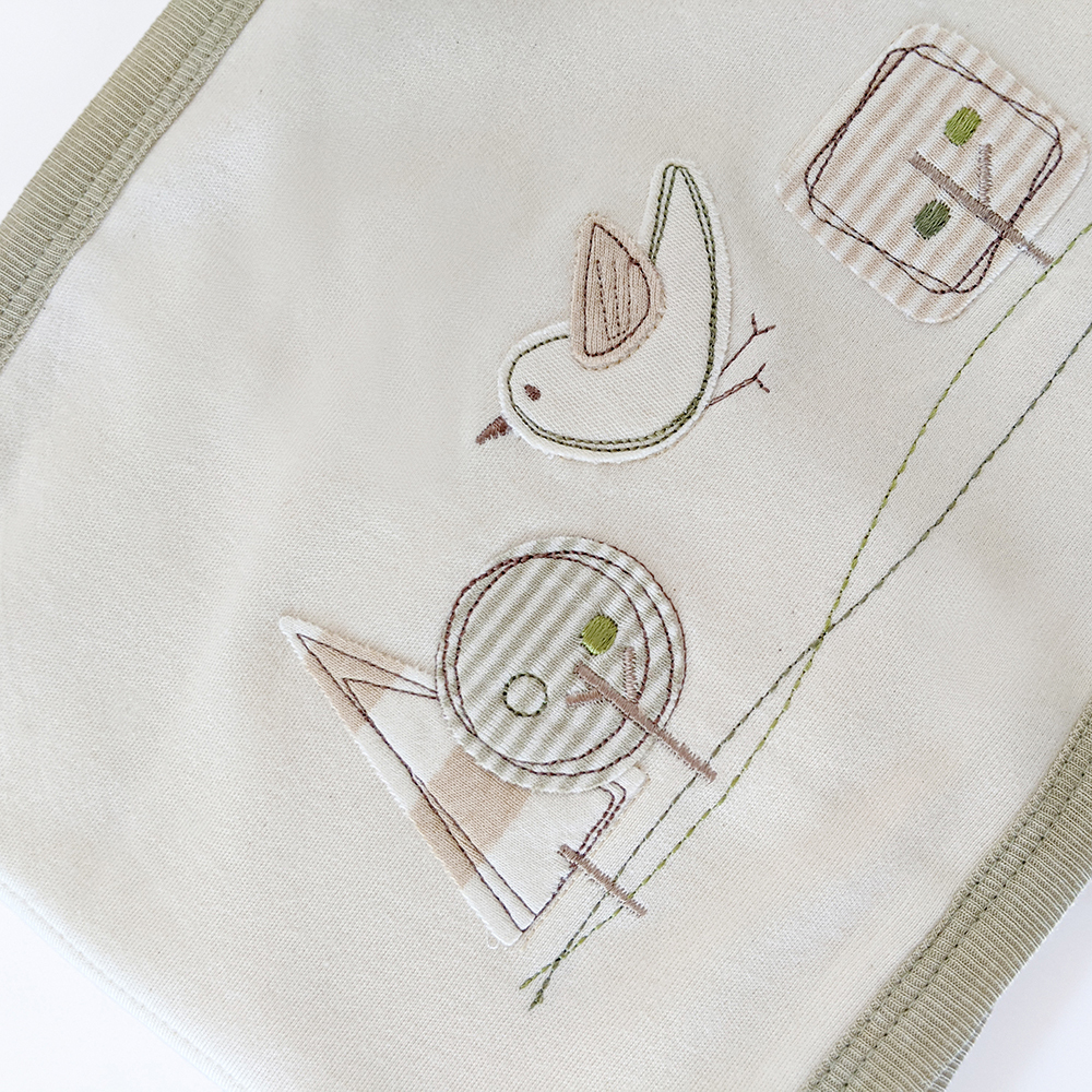 有機棉柔適靜眠肚圍包巾-原米鴿 | 藍天畫布有機棉