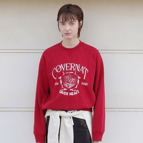 Covernat｜Woman Oversize Fit Vintage Graphic Sweatshirt [3 colors]