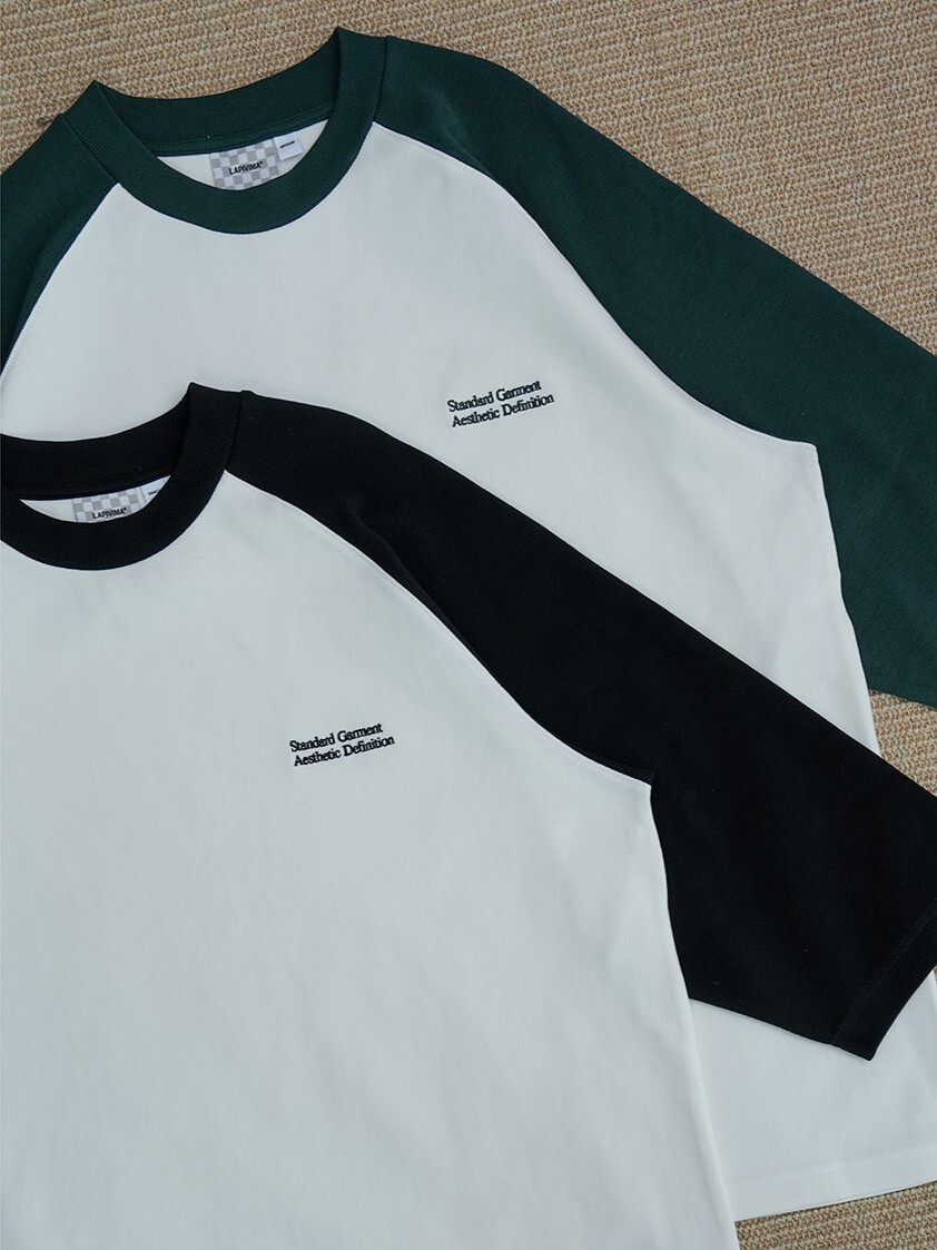 LAPIVIMA CONTRAST 3/4 LS TEE 珠地撞色圓領七分袖 253101