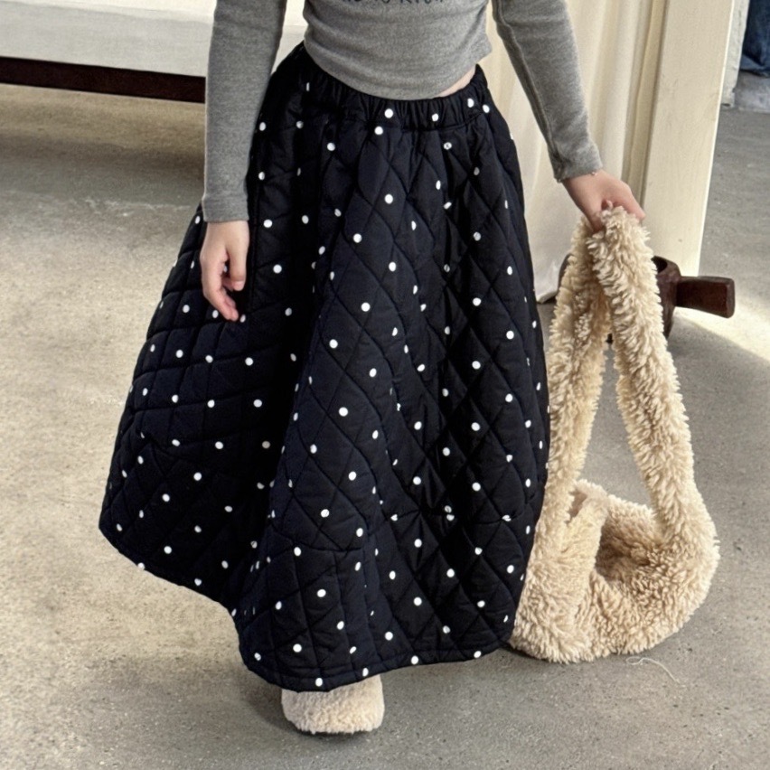 波點澎澎棉長裙