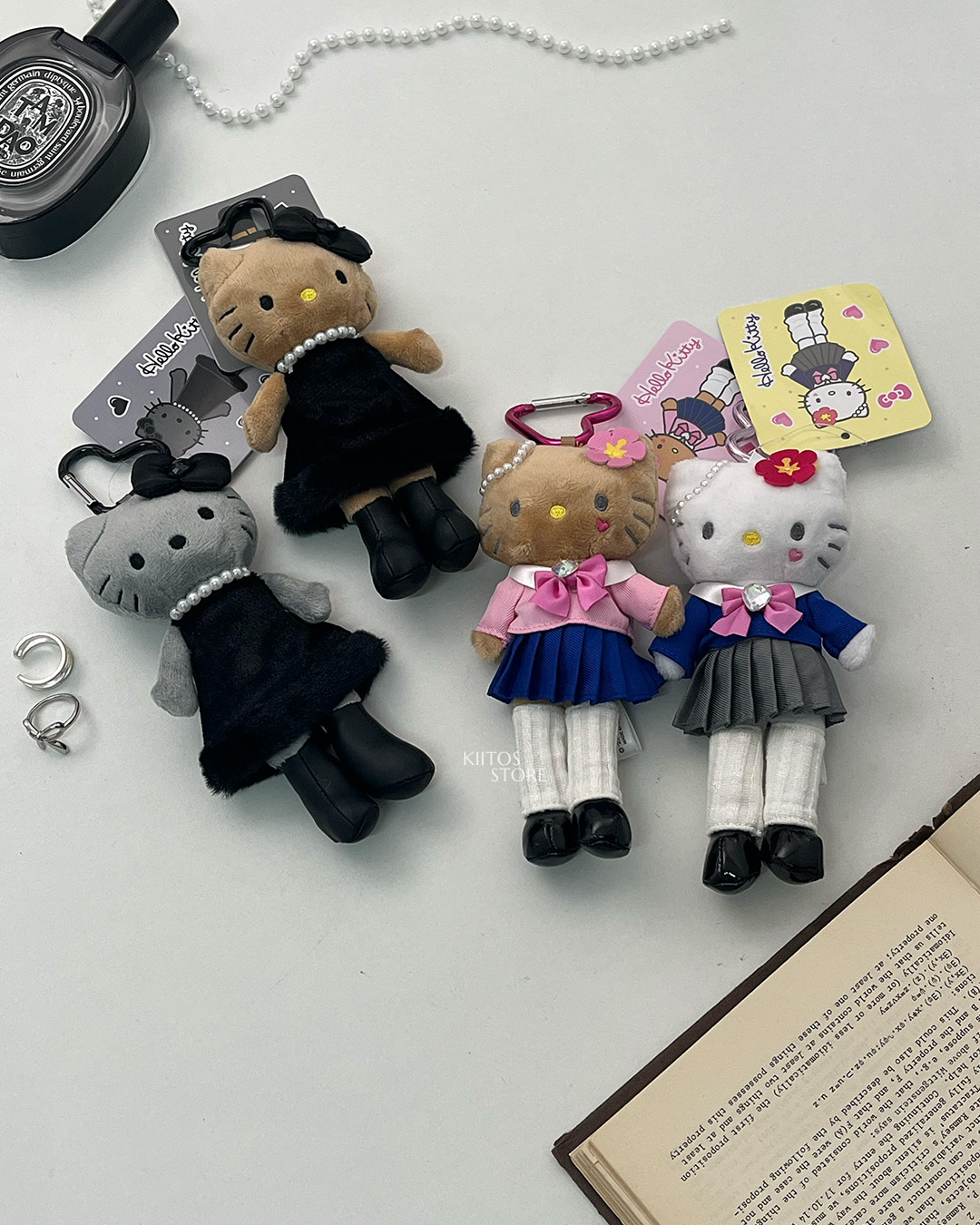 【現貨】正版三麗鷗 Sanrio GOGO GAL系列 黑皮 Hello Kitty 貴婦 學生服 吊飾