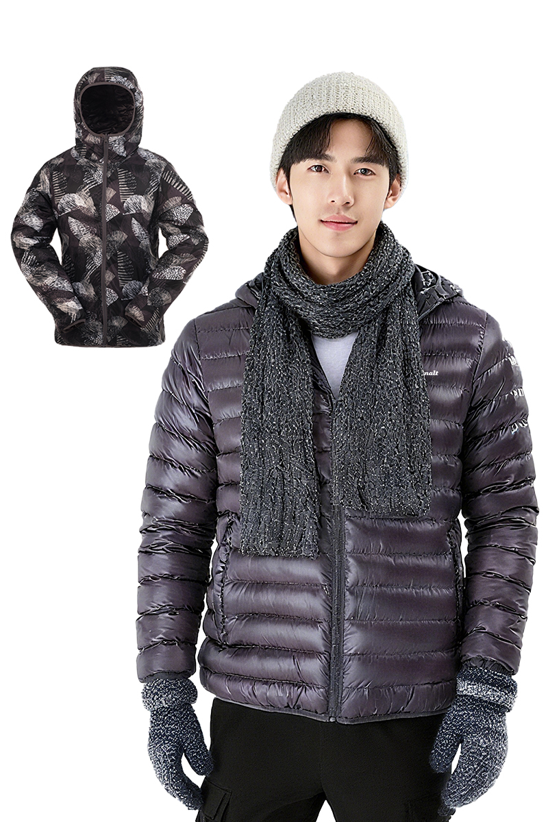 雙面穿連帽羽絨服｜男款 FM9001