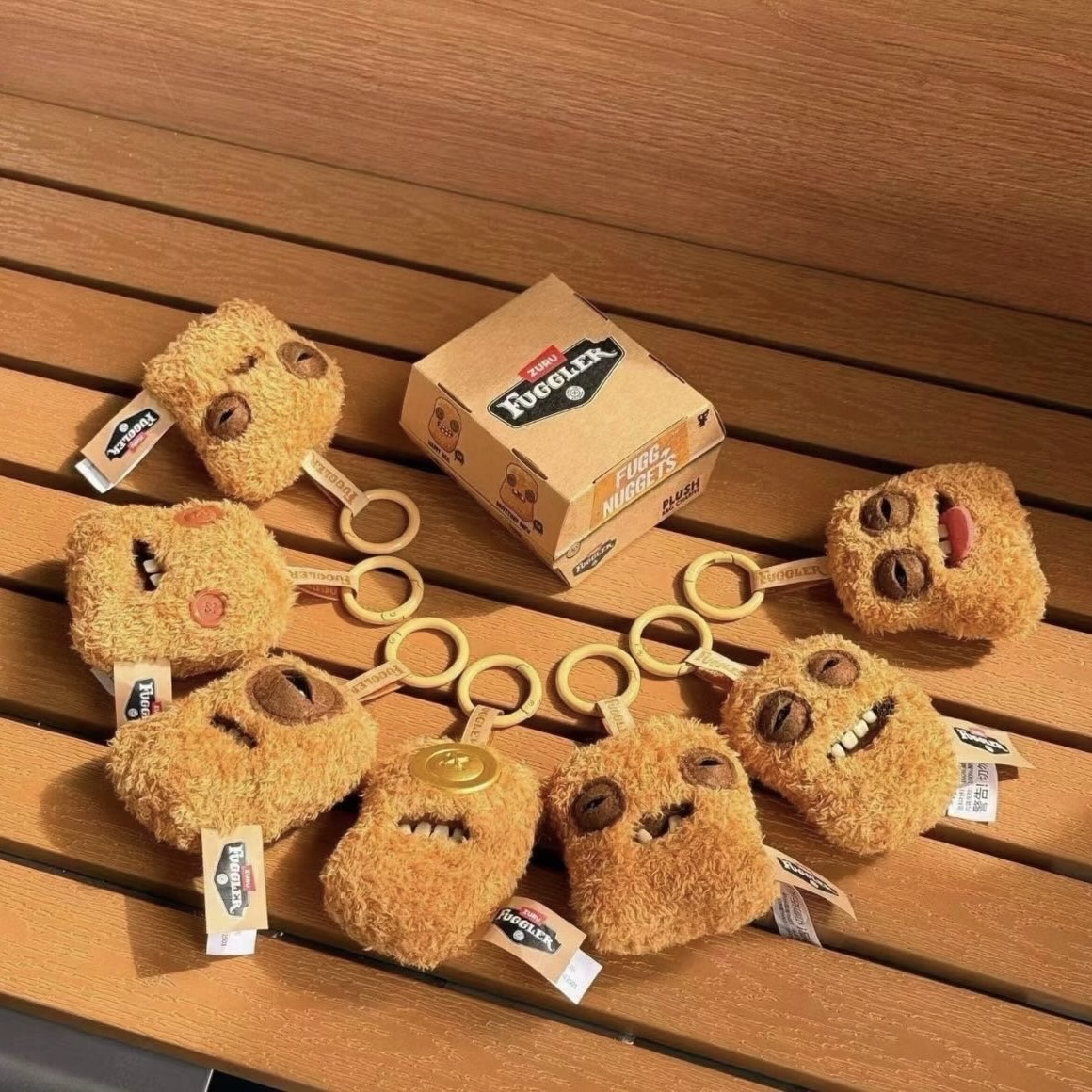 FUGGLER 麥克雞塊 "盲盒" 吊飾 牙齒怪 醜娃 掛件 毛絨 共七款