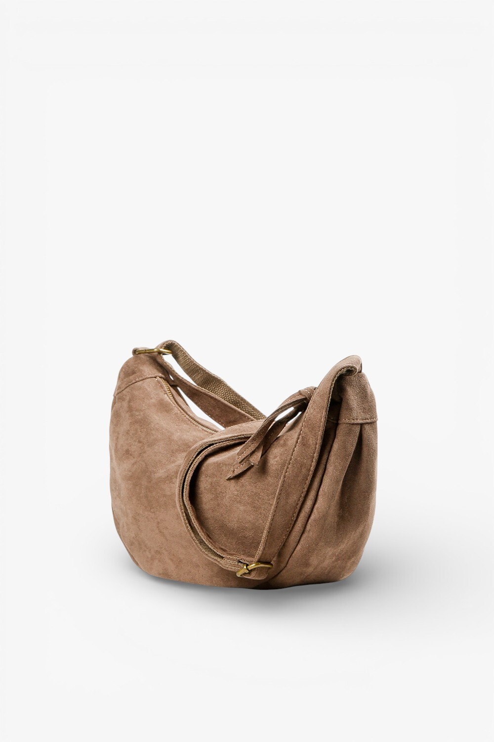 Wand 柔軟弧形肩背包 灰褐