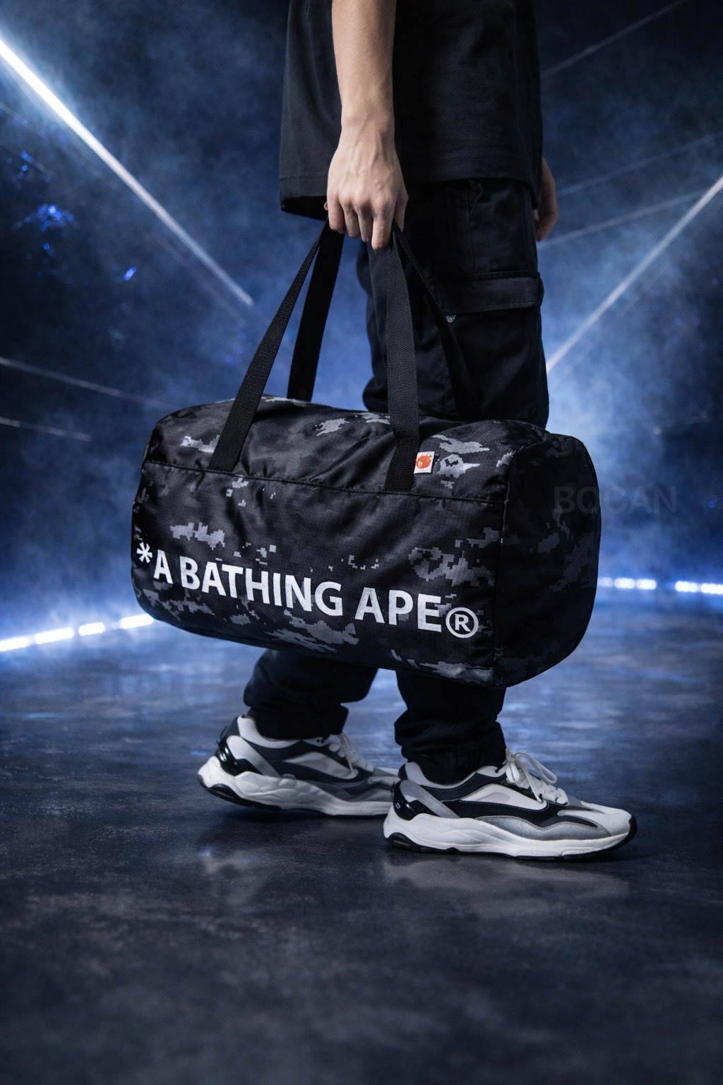 A BATHING APE® BAPE 29L 黑灰 迷彩 旅行包