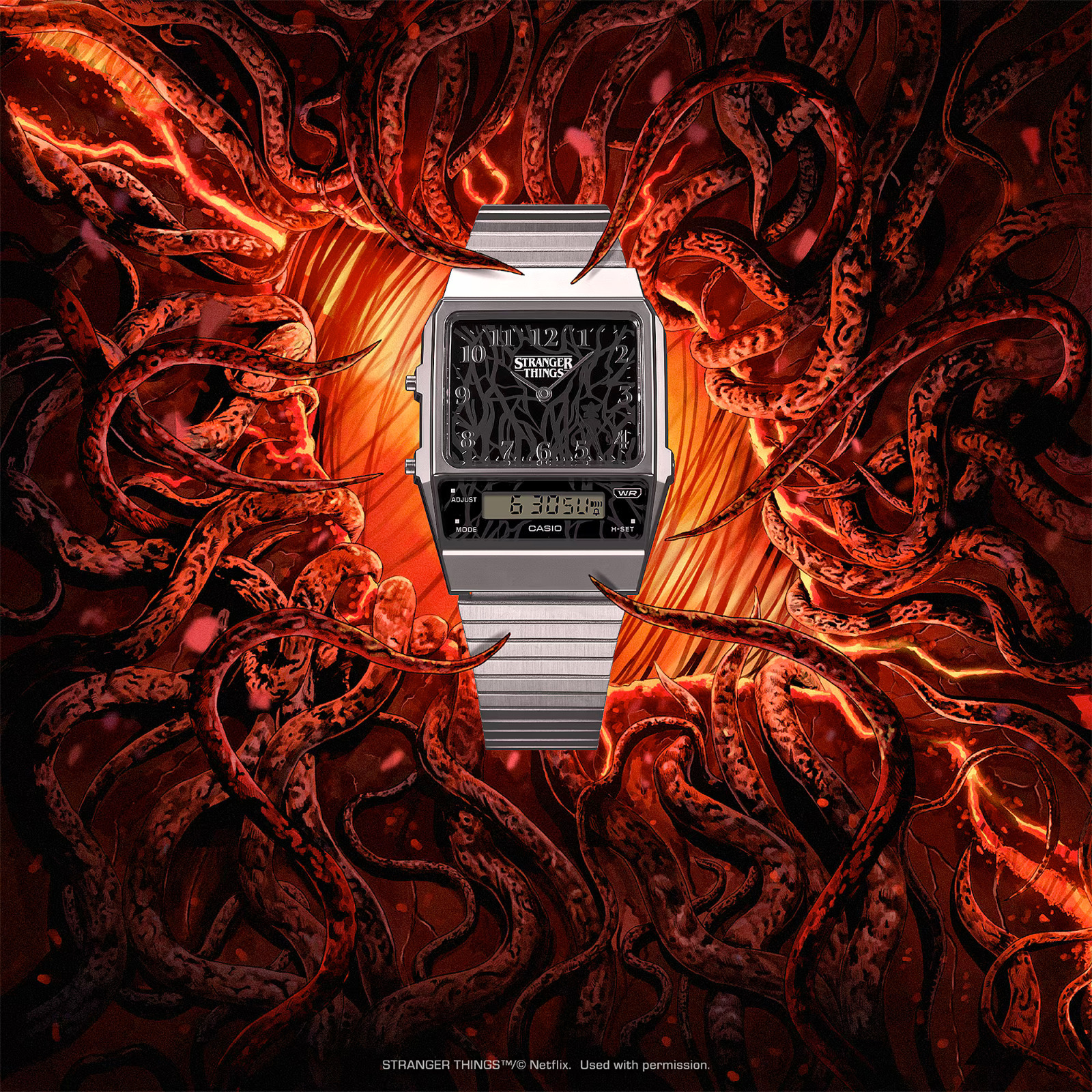 CASIO x Netflix Stranger Things 怪奇物語 AQ-800EST-1A