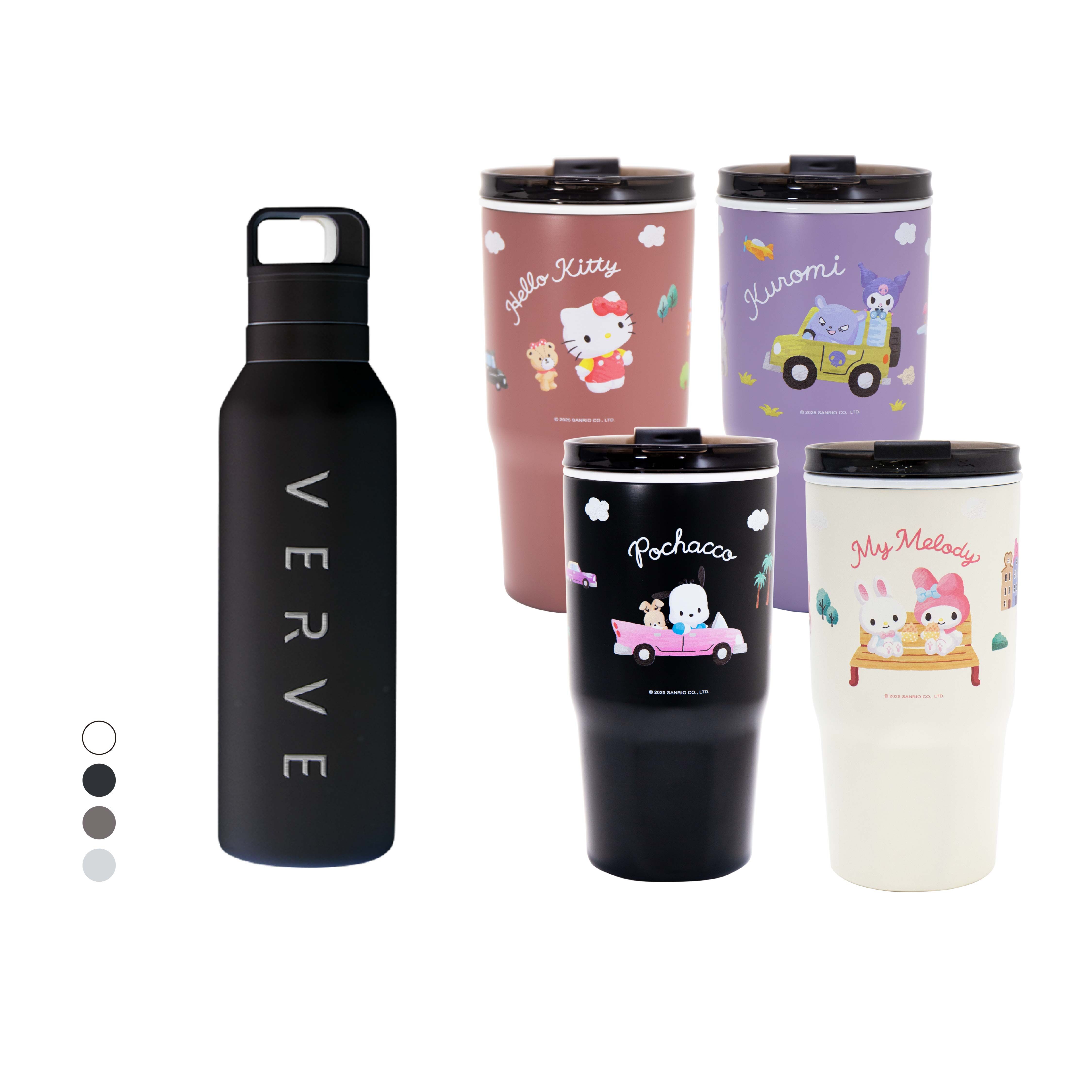 VERVE 純鈦零秒瓶780ml + WOKY X SANRIO｜AURA系列真陶瓷激凍杯800ml