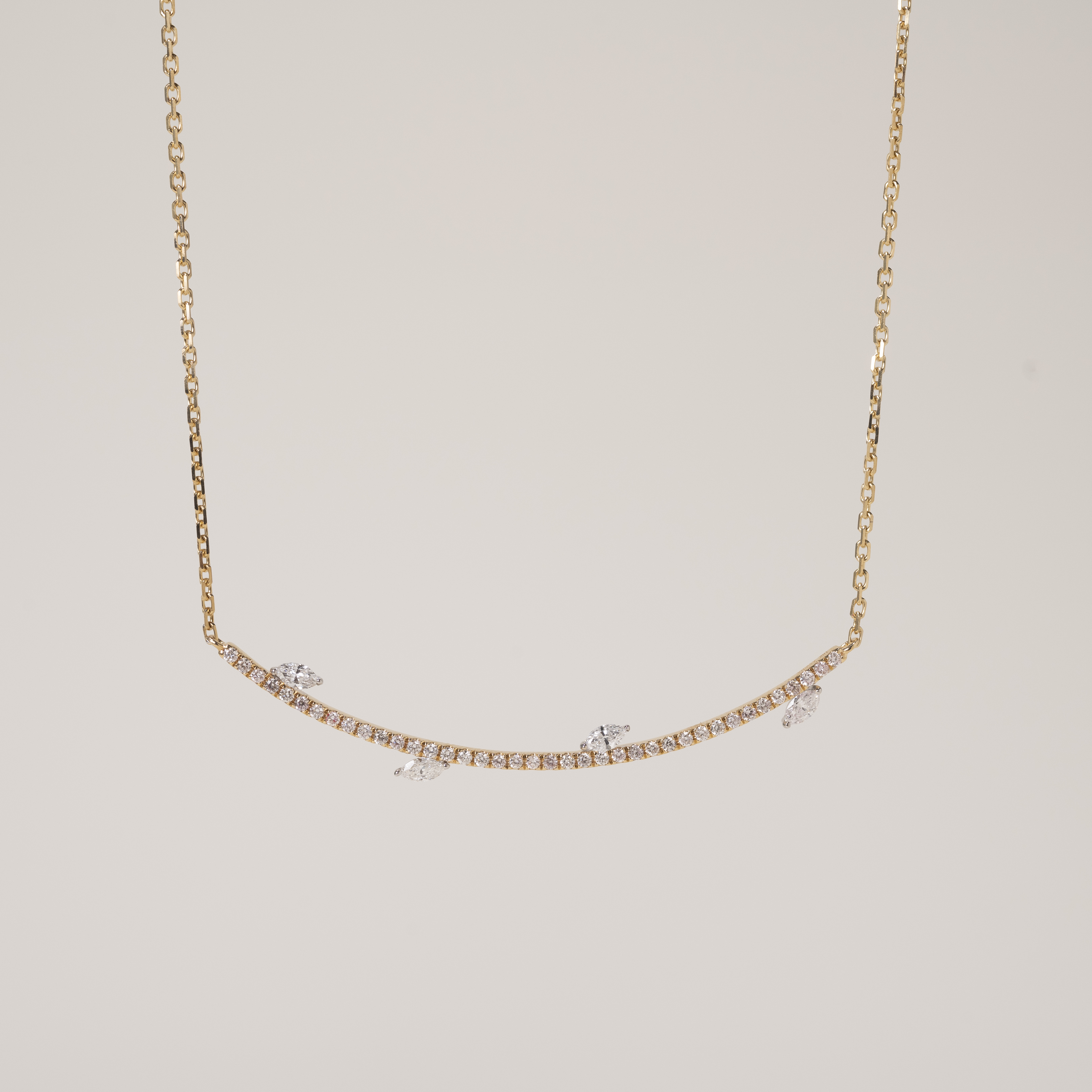 18K Branches Diamond Necklace