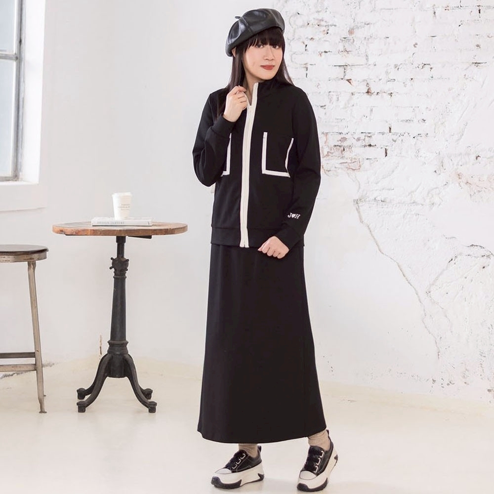 韓版質感棉時尚J🤍H造型修身顯瘦休閒長裙X6602