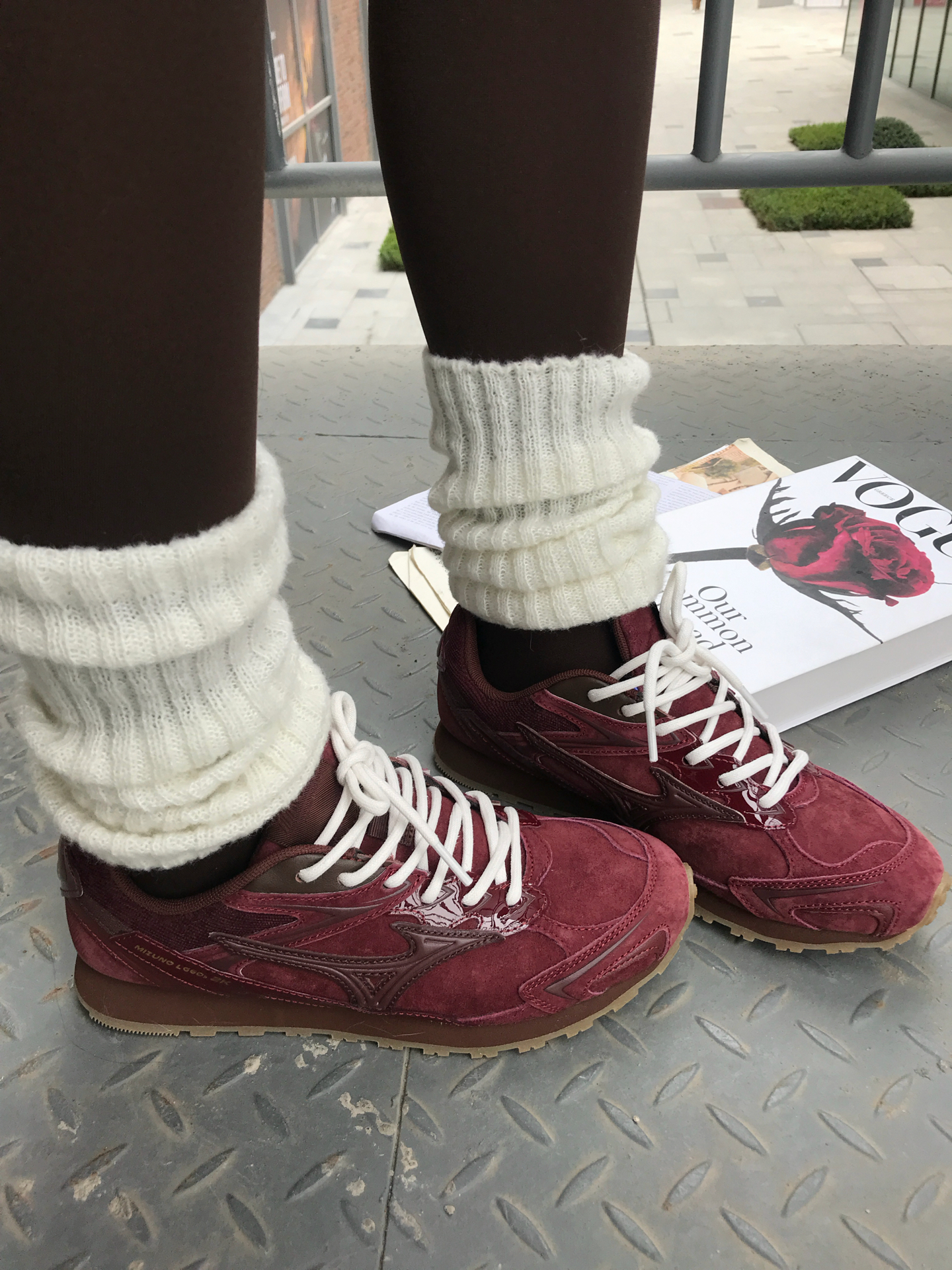 代購-Mizuno LG 60S 2K 復古 德訓鞋 女 酒紅色 D1GH242114