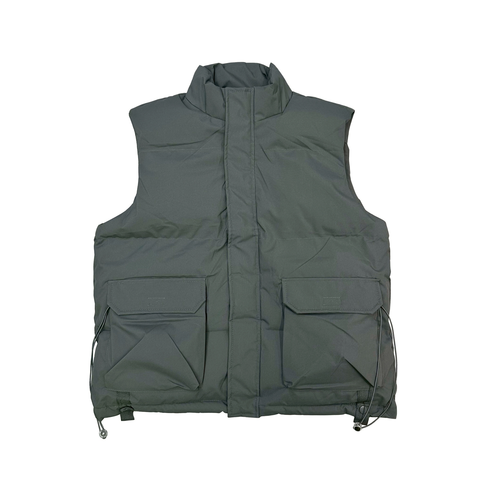 加厚立領潮流背心-灰