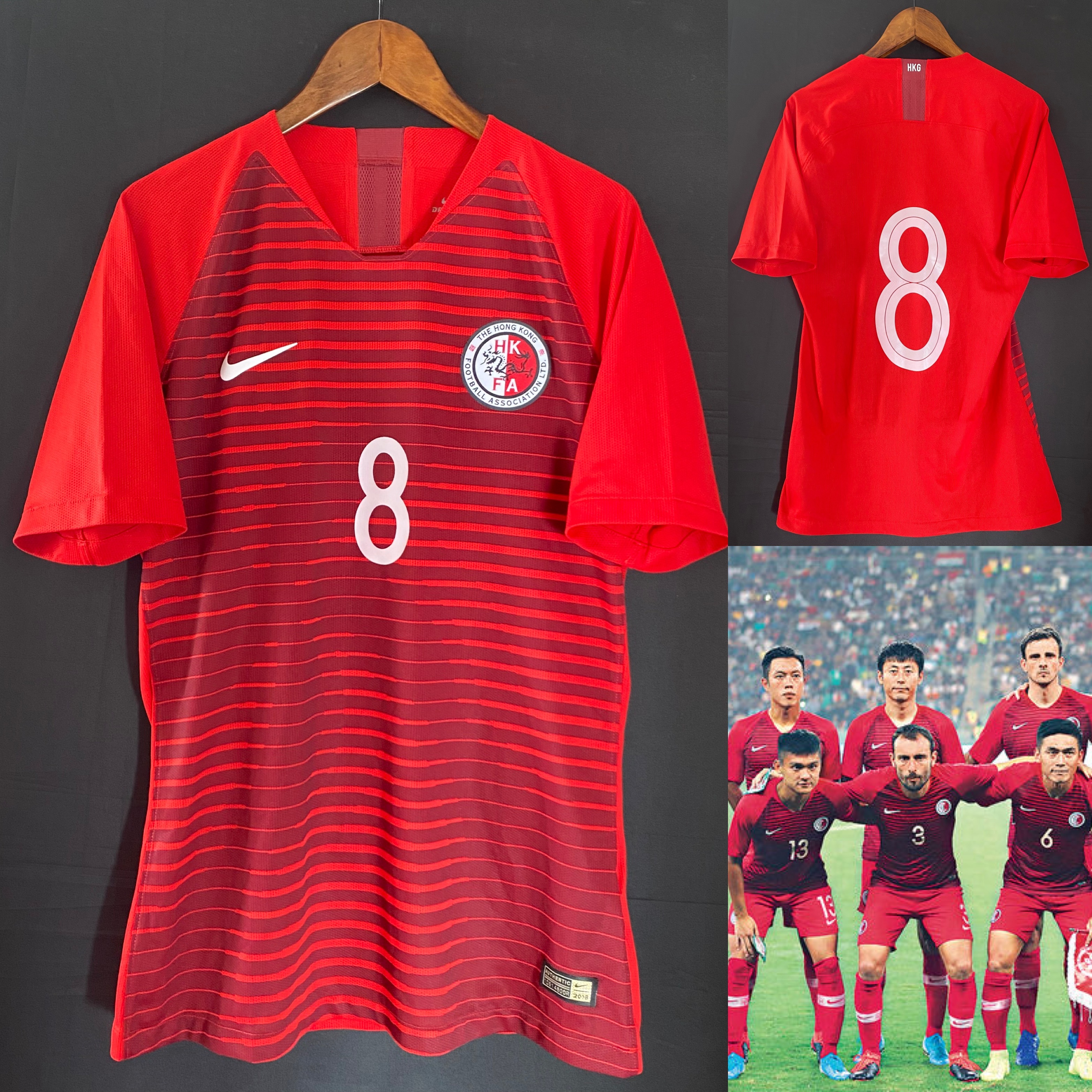 (Match Issue) Hong Kong Football Team 2018-2020 Nike Home Match Worn Issue Shirt #8