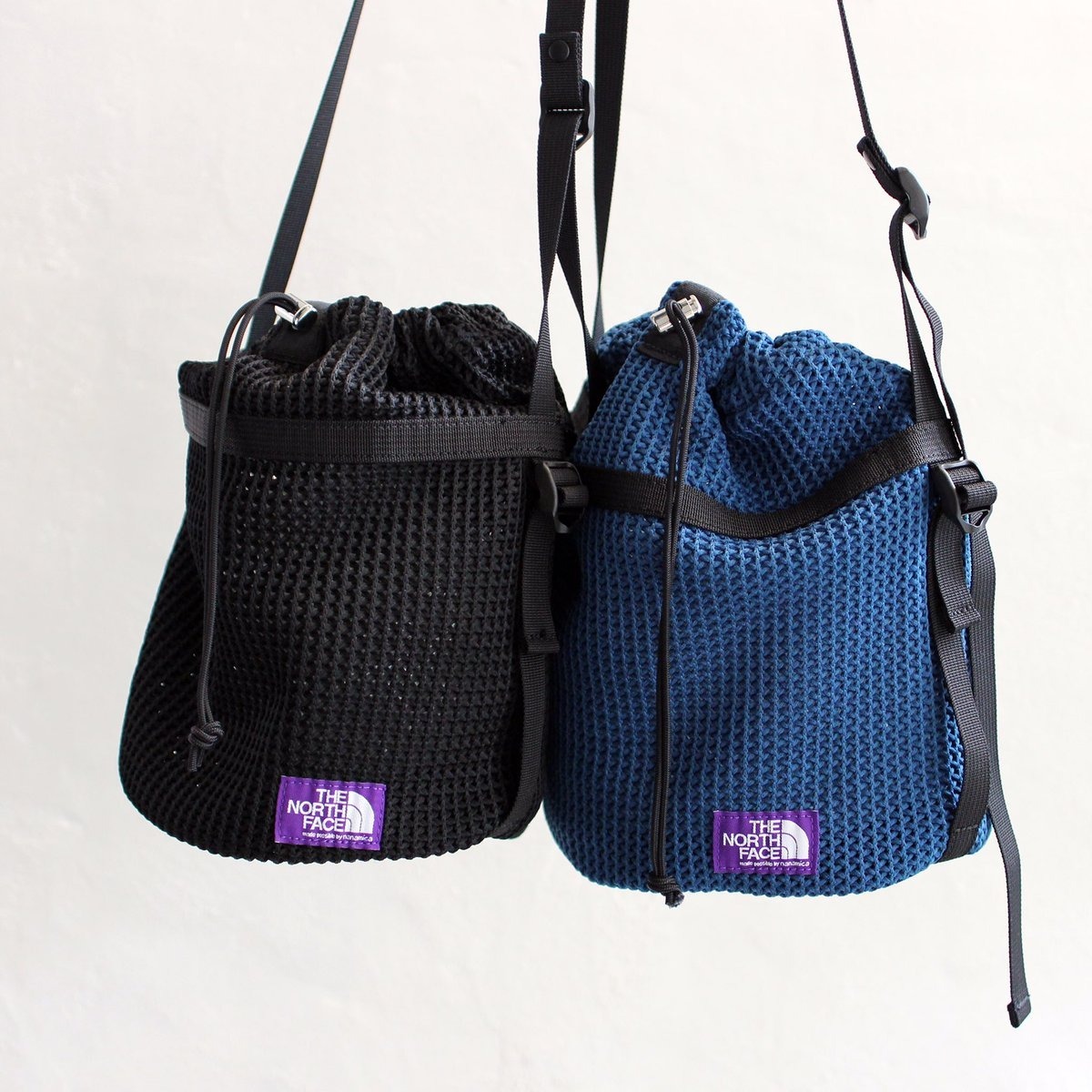 現貨┃日本 TNF 紫標 MESH BUCKET SHOULDER BAG 洞洞 側背網布水桶包 束口包