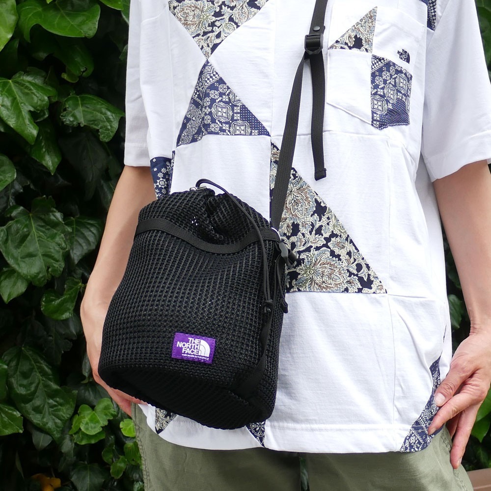 現貨┃日本 TNF 紫標 MESH BUCKET SHOULDER BAG 洞洞 側背網布水桶包 束口包