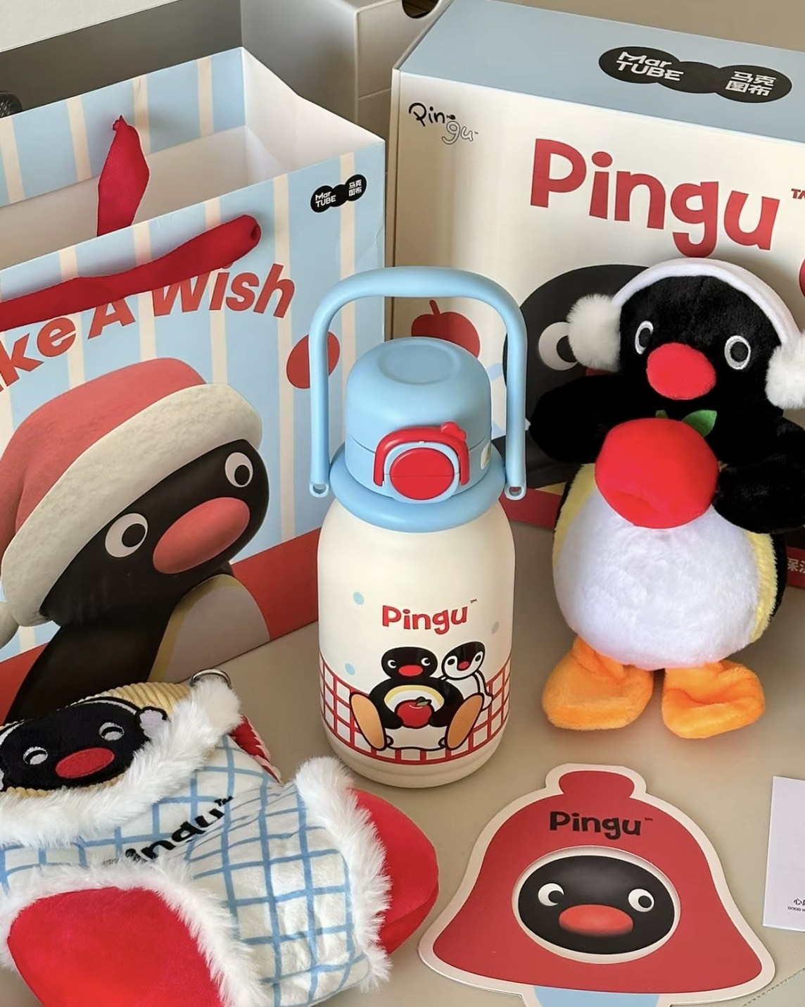 iSNEAKERS | PINGU 企鵝家族 正版授權 心願保溫杯 禮盒