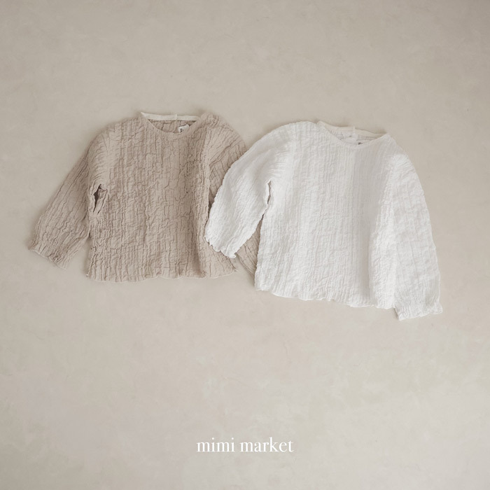 正韓春mimi-market 兩色森林感紋理上衣