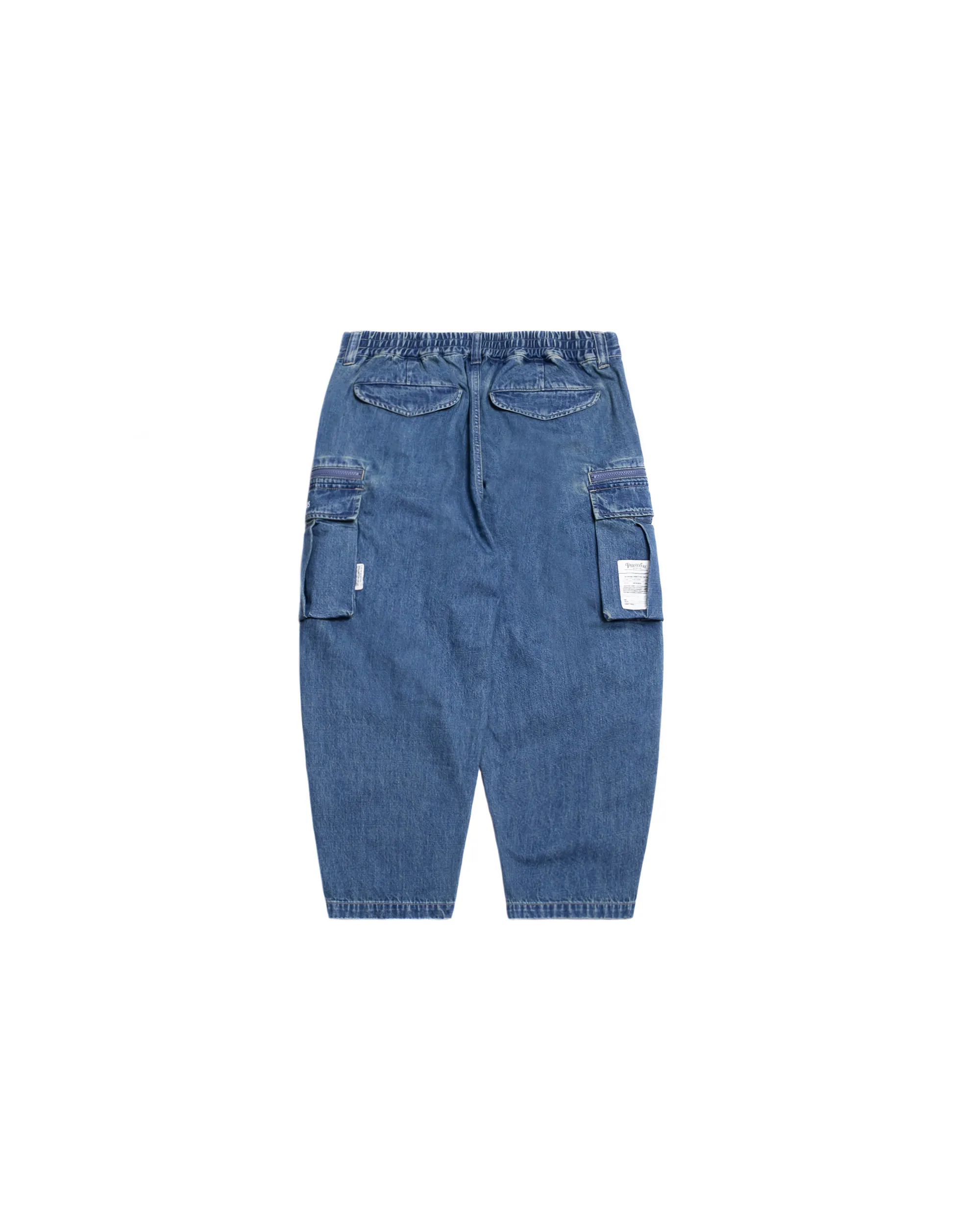 PERSEVERE T. T. G. VII CARGO PANTS - WASHED DENIM BLUE