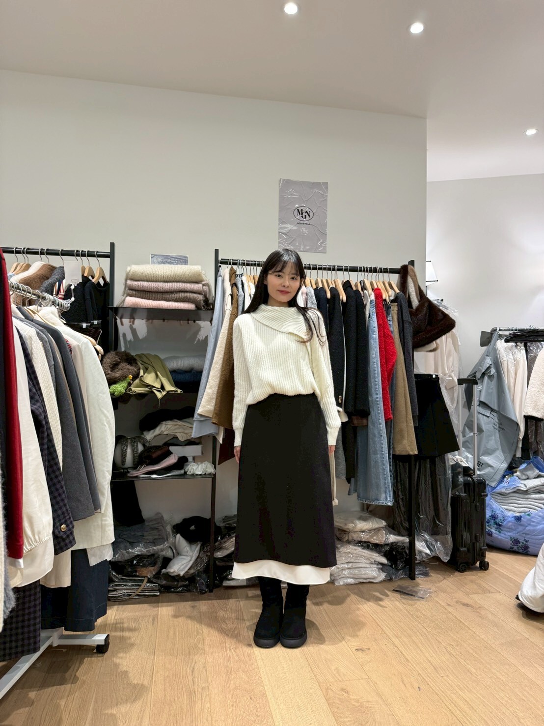 MN5309 設計領坑紋針織上衣