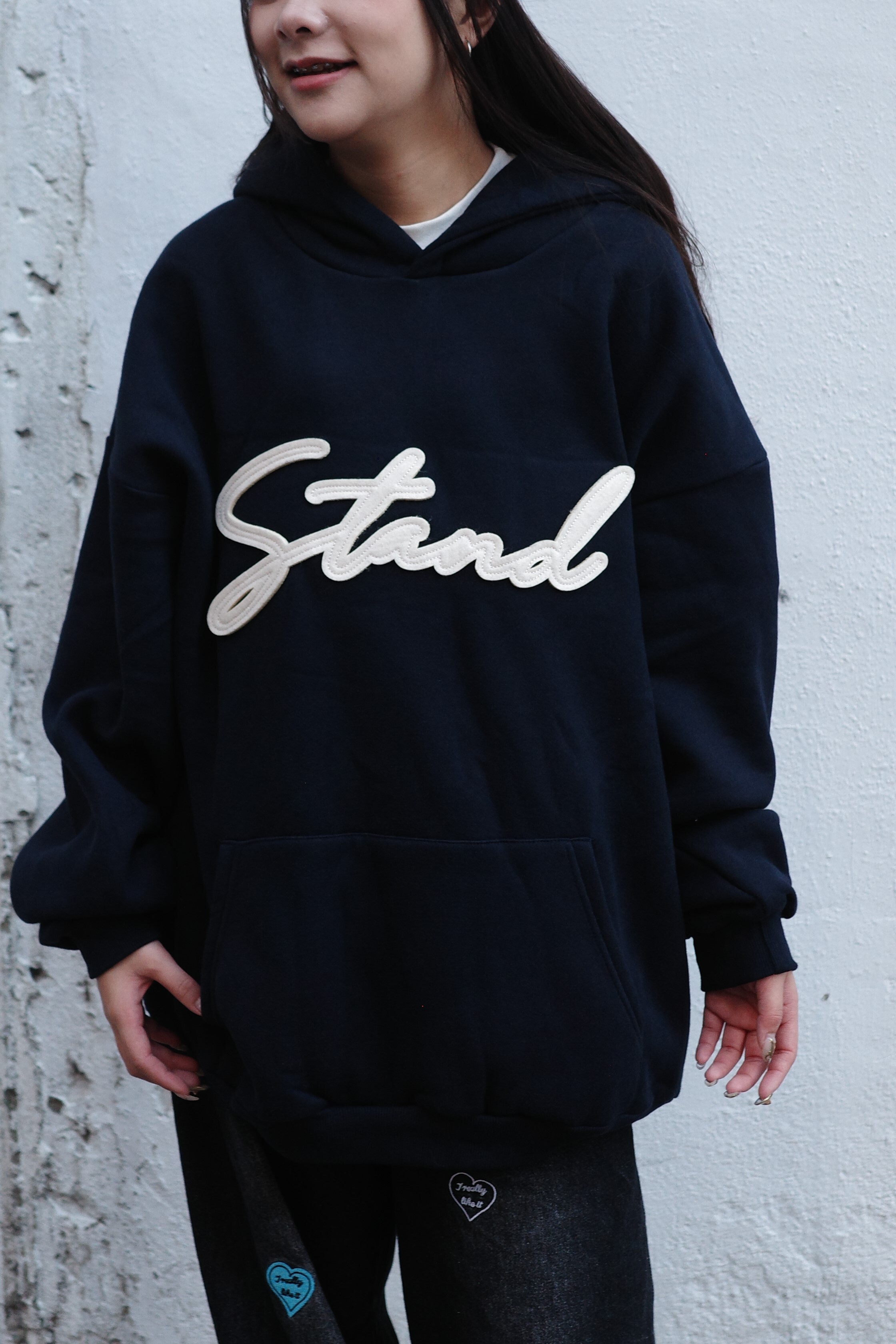 Concept 草寫英文 帽T 81014