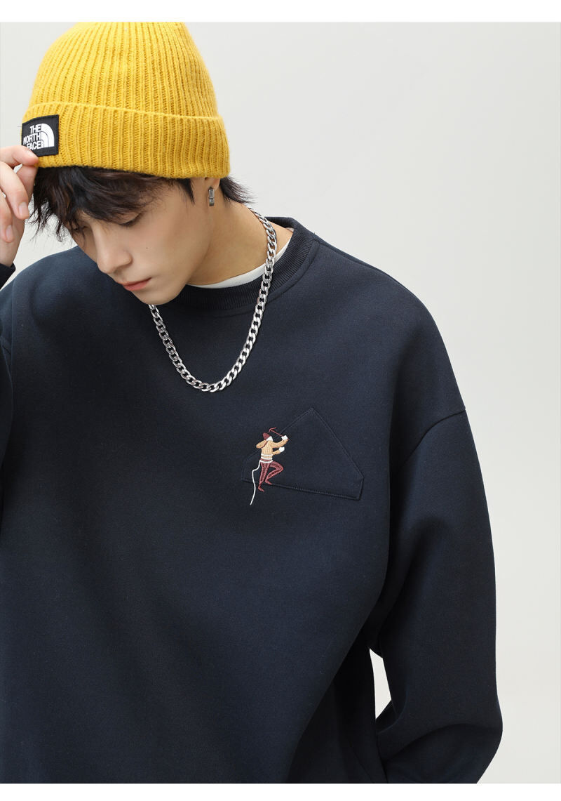 重磅寬鬆刺繡大學T MW3980