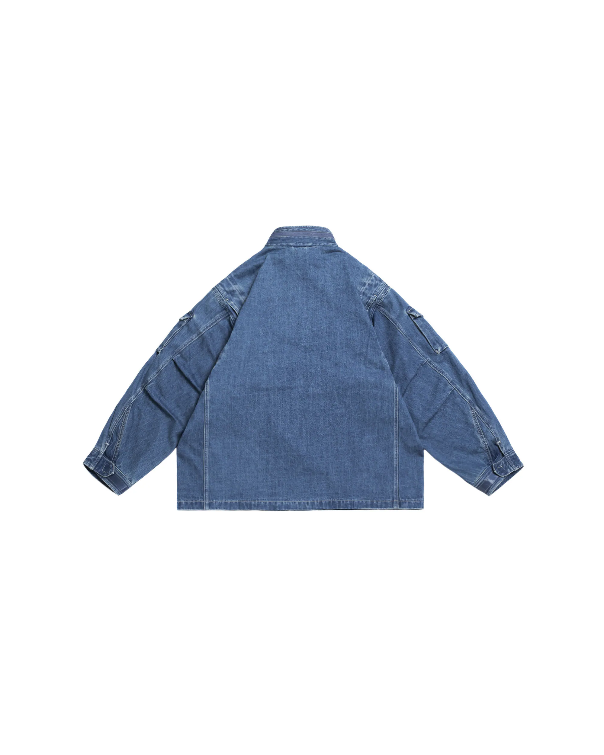 PERSEVERE M65 MILITARY JACKET - WASHED DENIM BLUE