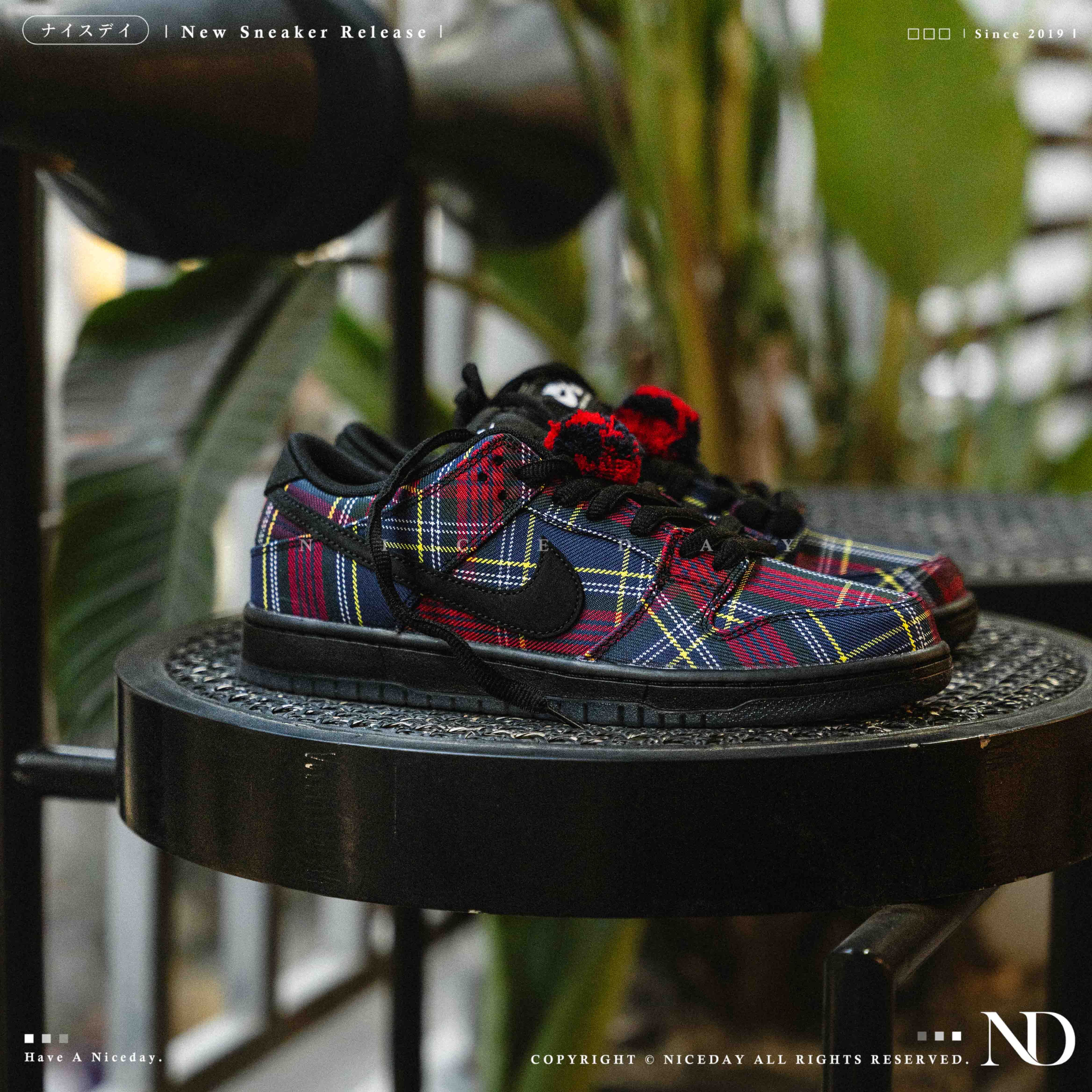 NICEDAY 代購 Nardwuar x Nike Dunk Low SB "Tam O' Shanter Hat" 蘇格蘭 格紋 拼接 聯名 II1493-600