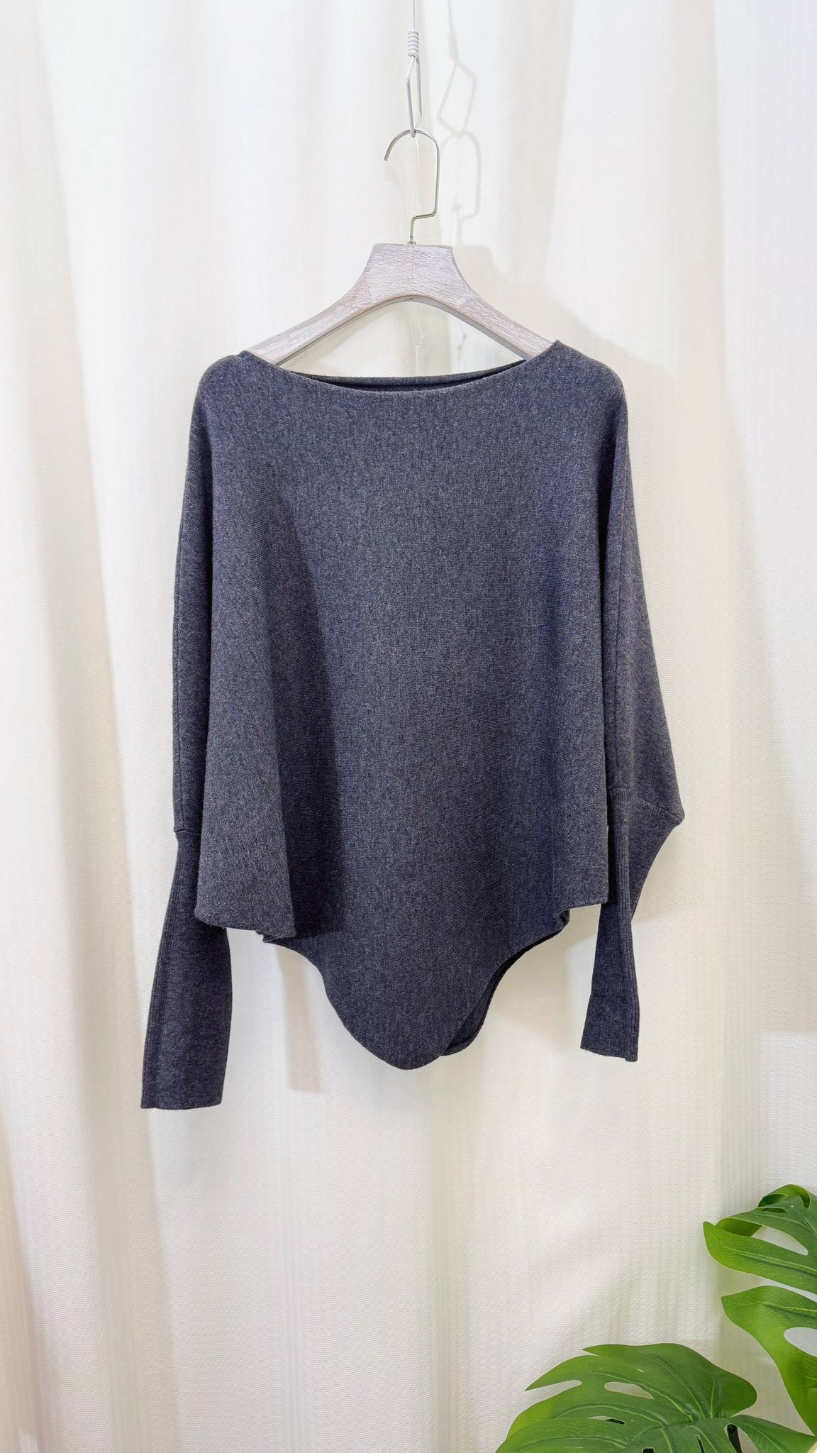 長袖針織罩衫蝙蝠袖毛衣