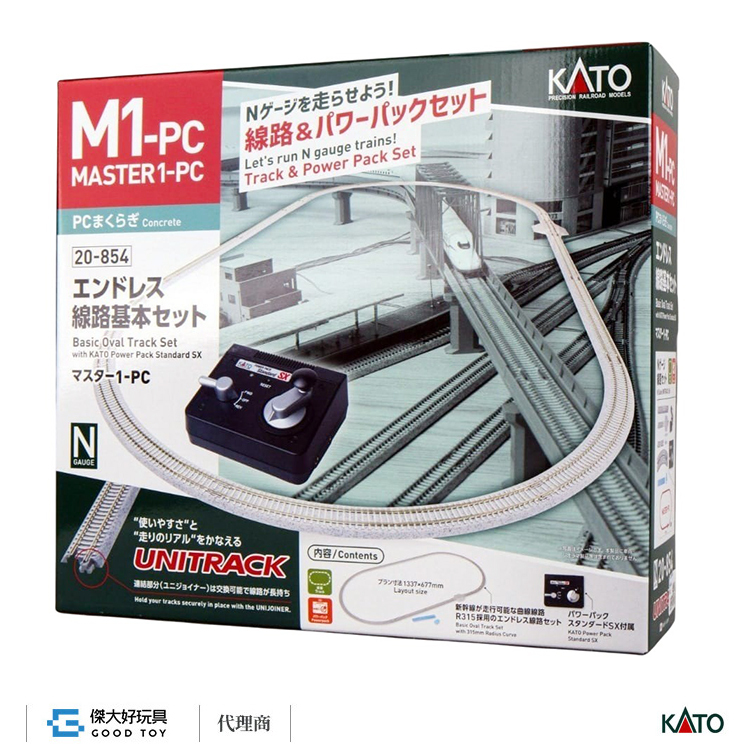 KATO 20-854 軌道組 M1-PC 環狀PC線路基本組 (附新版 SX控制器/常點燈功能)