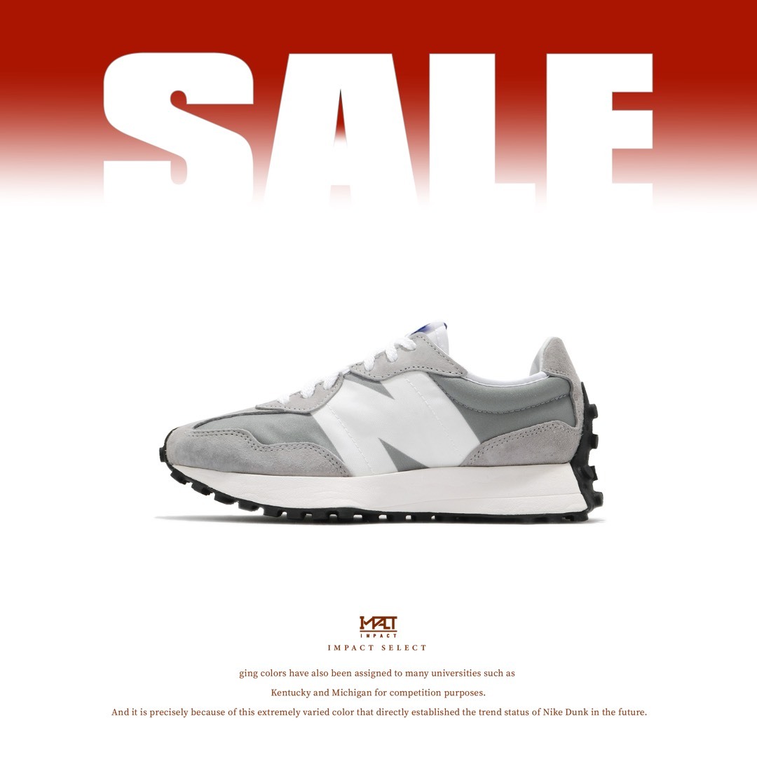 【清倉優惠】New Balance 327  基本款 元祖灰 MS327LAB