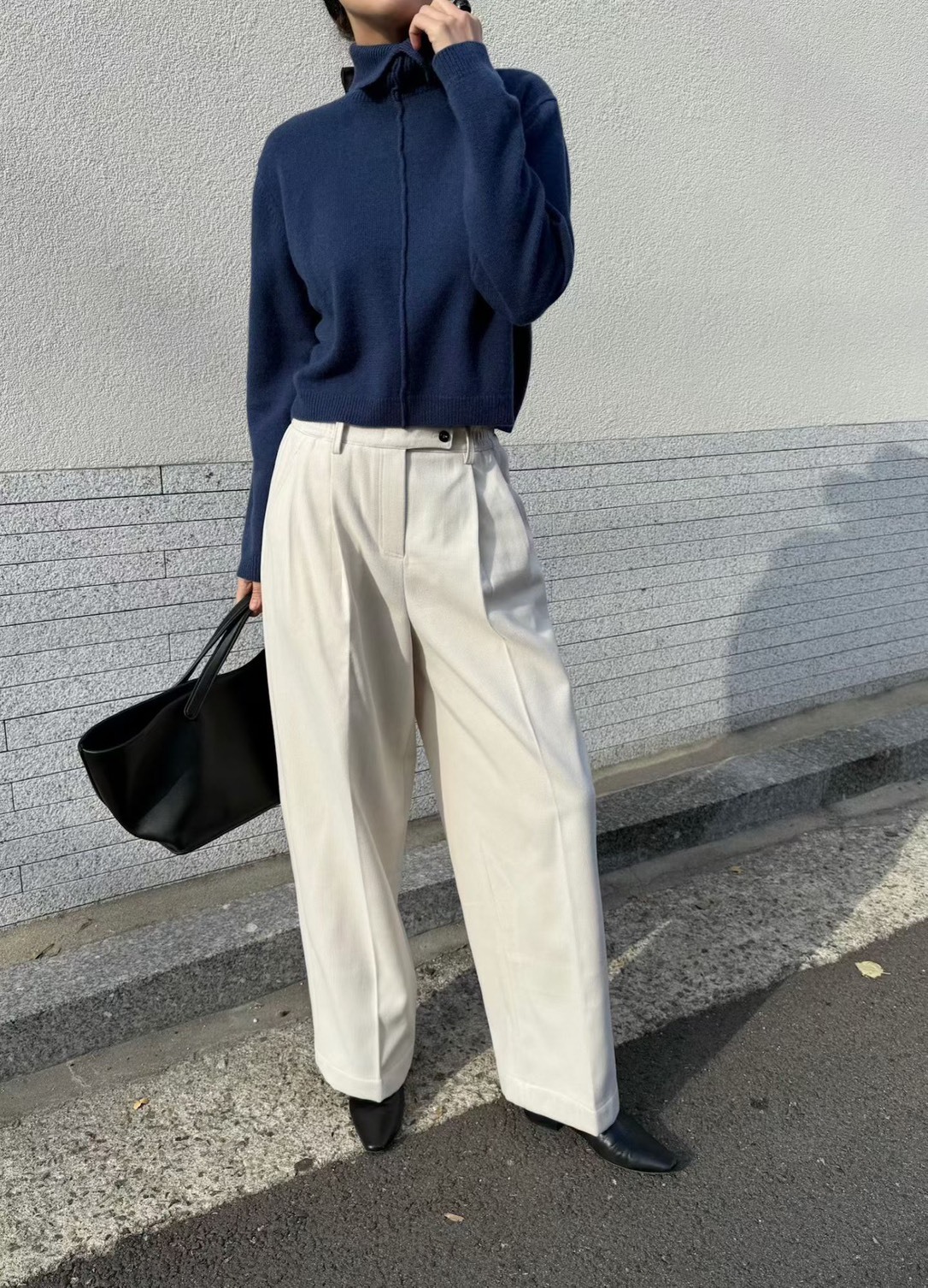 側釦鬆緊西裝褲