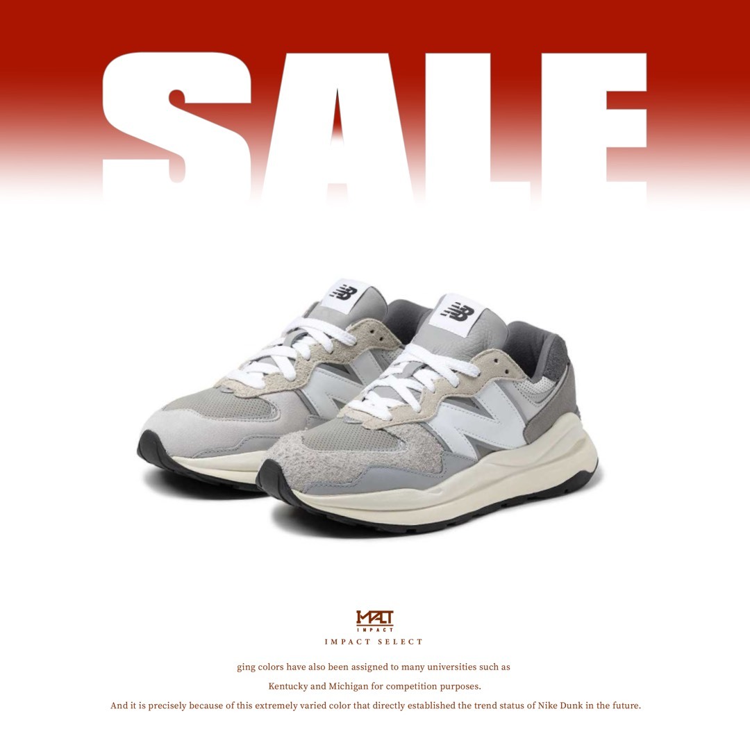 【清倉優惠】New Balance 5740 元祖灰 厚底 麂皮 M5740TA