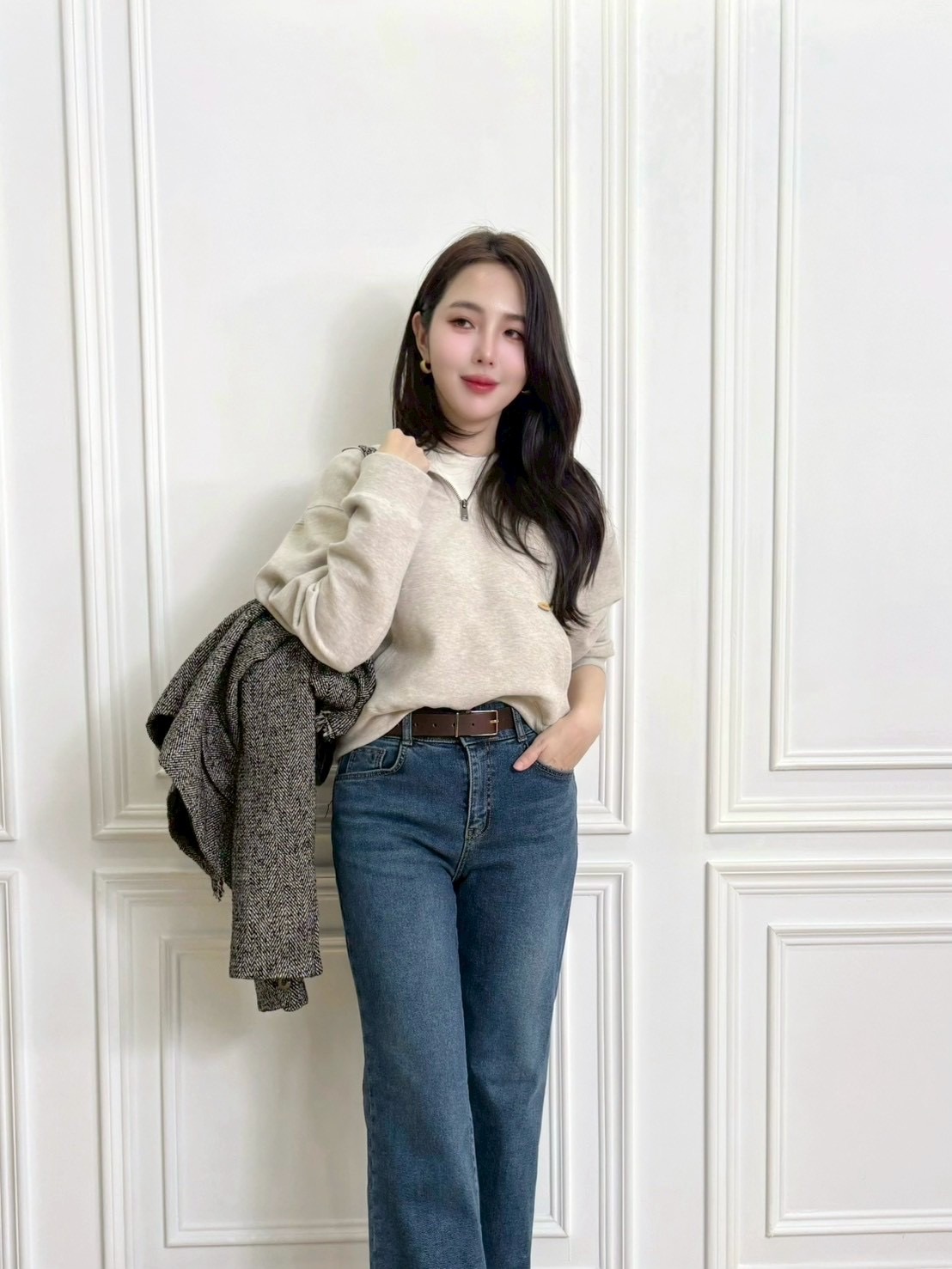 舒適柔軟拉鏈帽T