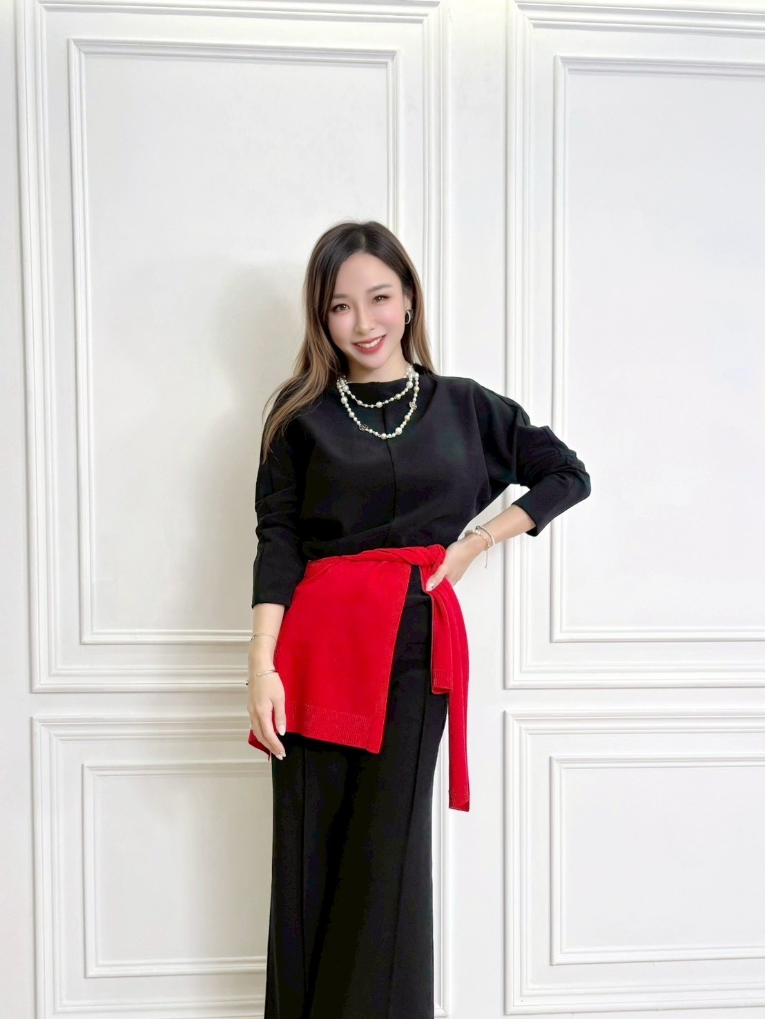 極致舒適!腰間抓皺棉料套裝