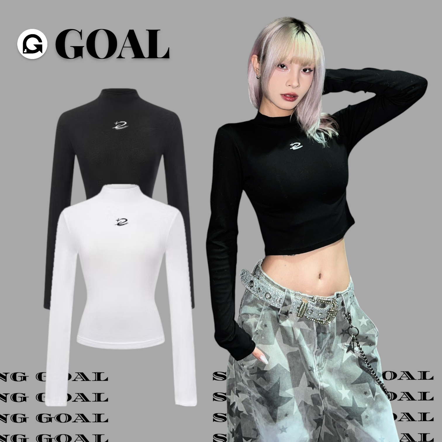(GOAL) DCM 小高領 高領 合身 修身 短版 彈性 緊繃 顯瘦 DCM-W78