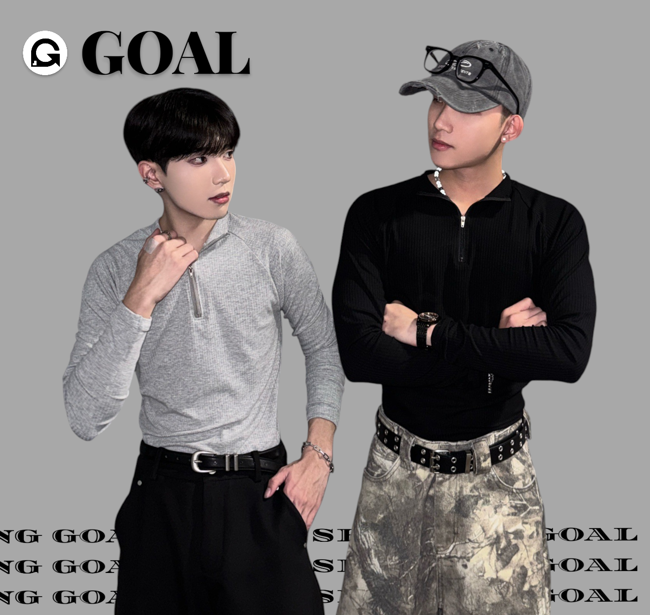 (GOAL) BLM 韓版 拉鍊緊身長袖 ar331