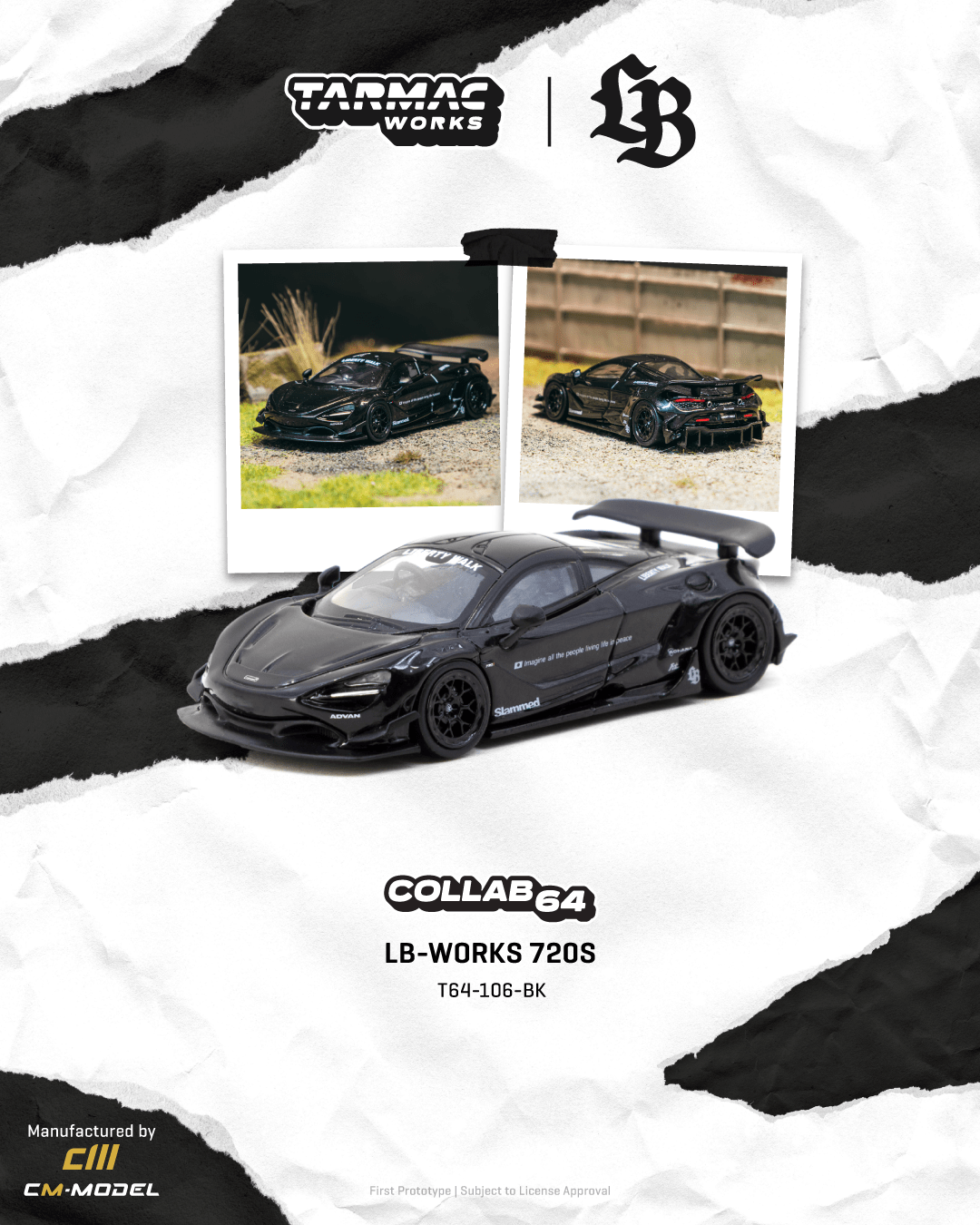 PO-$178 * TARMAC * 1:64 LB-WORKS 720S Black