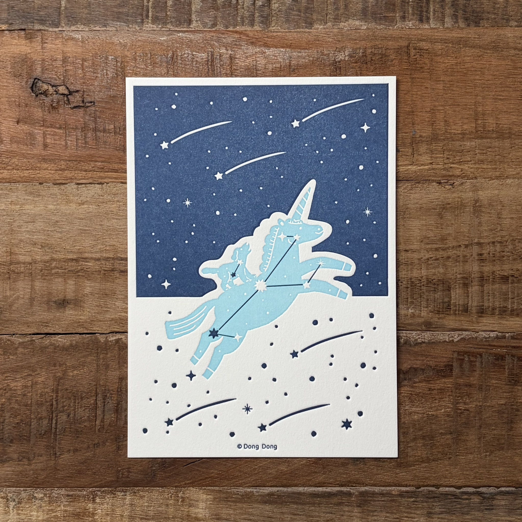 星空小騎士/馬的凸版印刷明信片