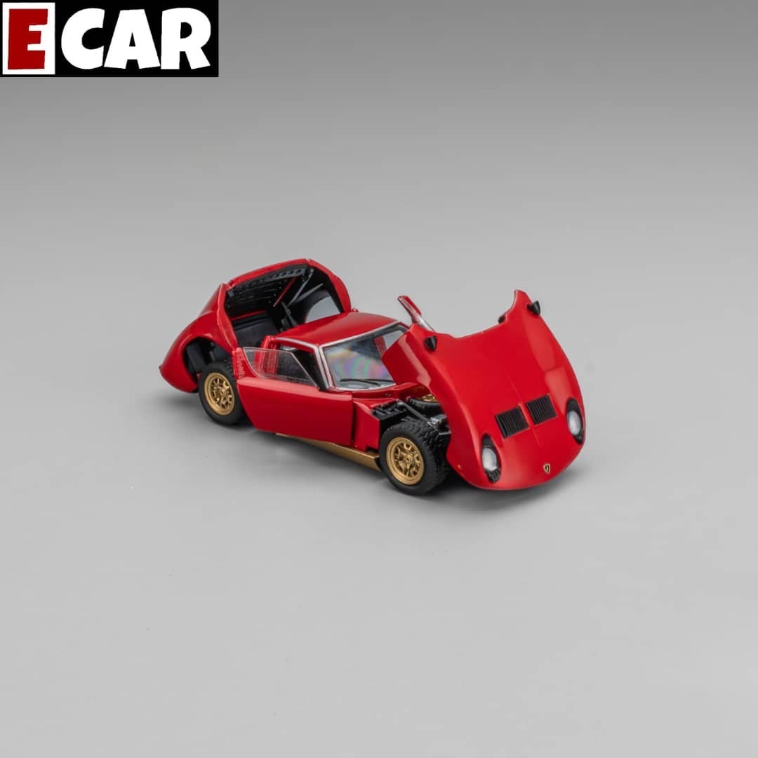 PO-$270 * ELEMENT CAR MODEL * 1:64 LAMBORGHINI MIURA RED