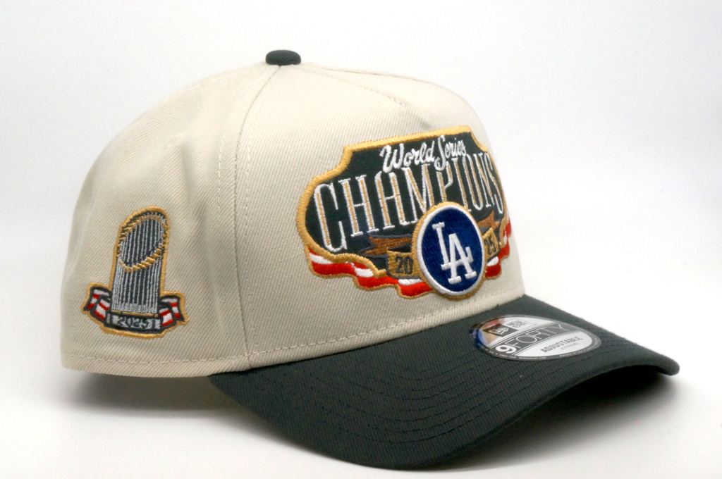 New Era 洛杉磯道奇隊 2025 世界大賽冠軍 Locker Room A-Frame 9FORTY 可調式帽子