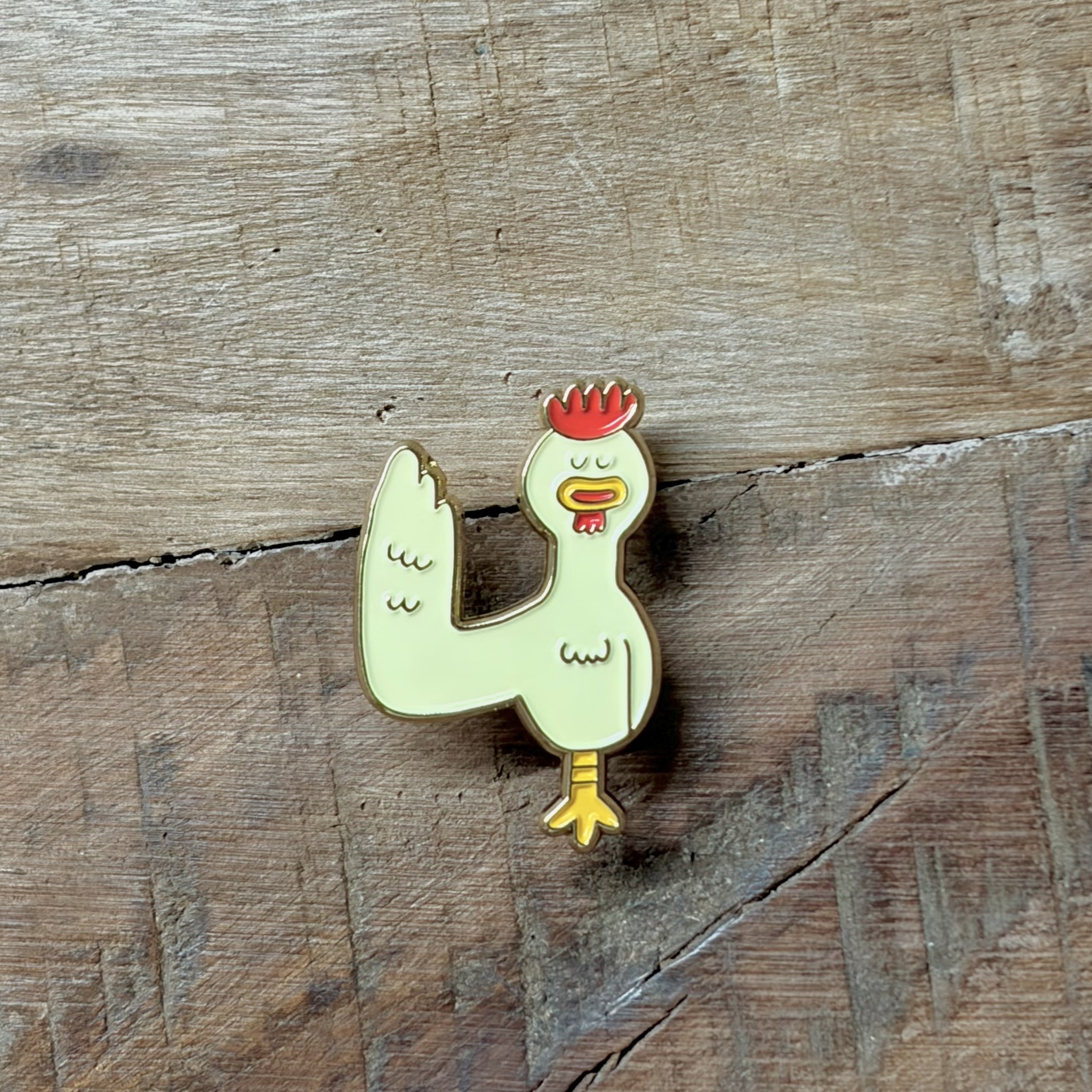 雞的「ㄐ」/銅烤漆金屬徽章/注音符號系列