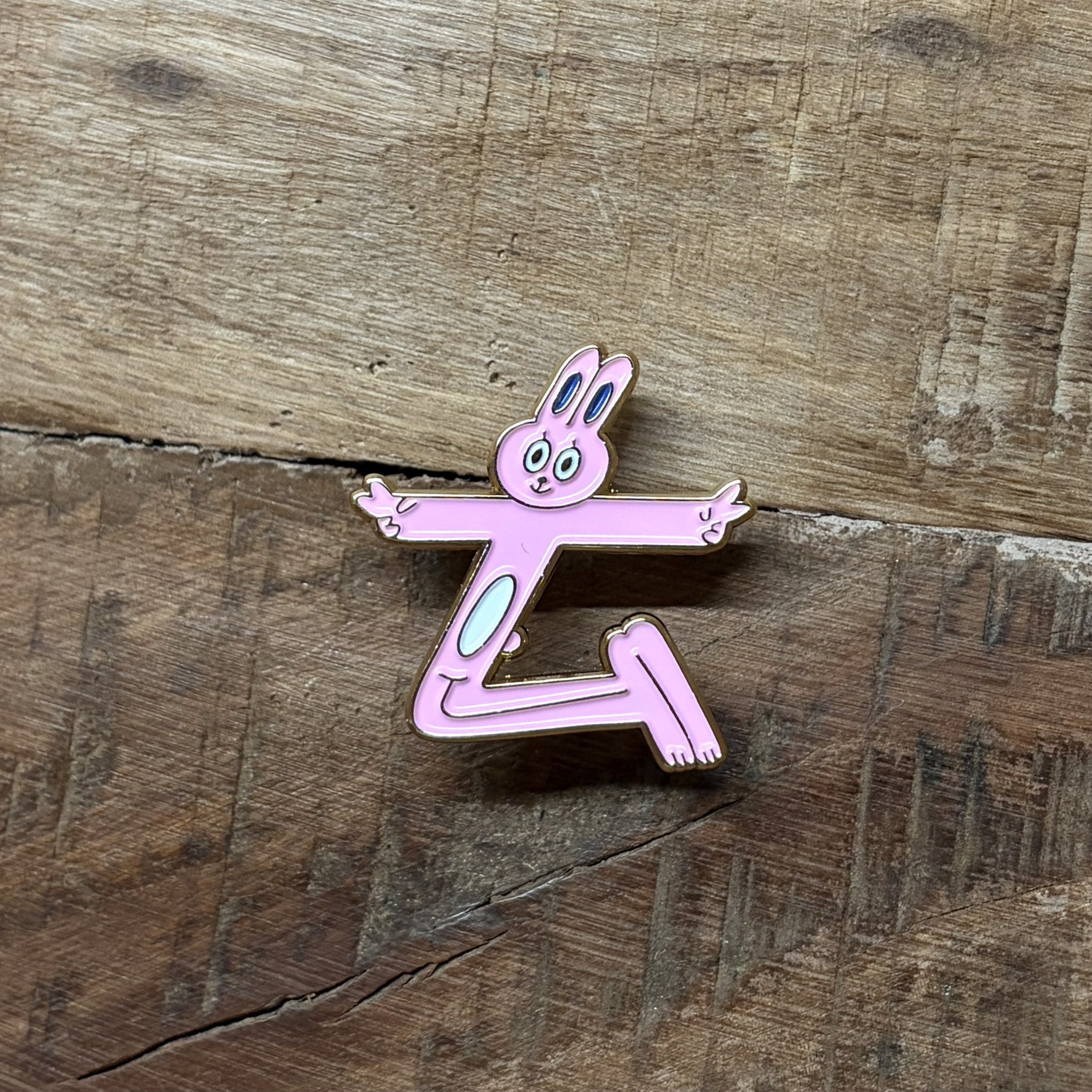 兔子的「ㄊ」/銅烤漆金屬徽章/注音符號系列