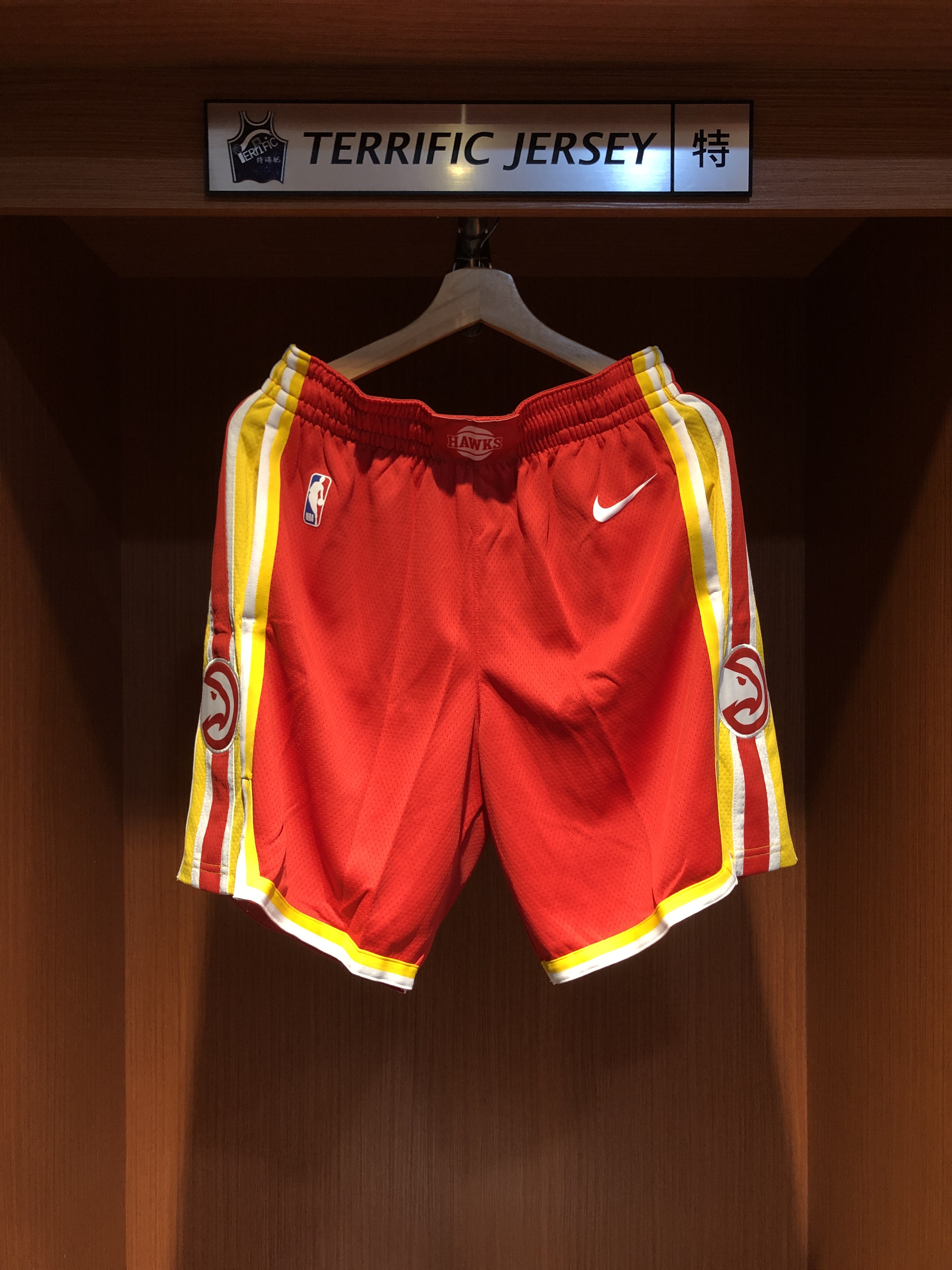 NBA球褲 Atlanta Hawks 亞特蘭大老鷹紅球褲 Icon Nike Swingman Shorts 球迷版 有口袋 全新