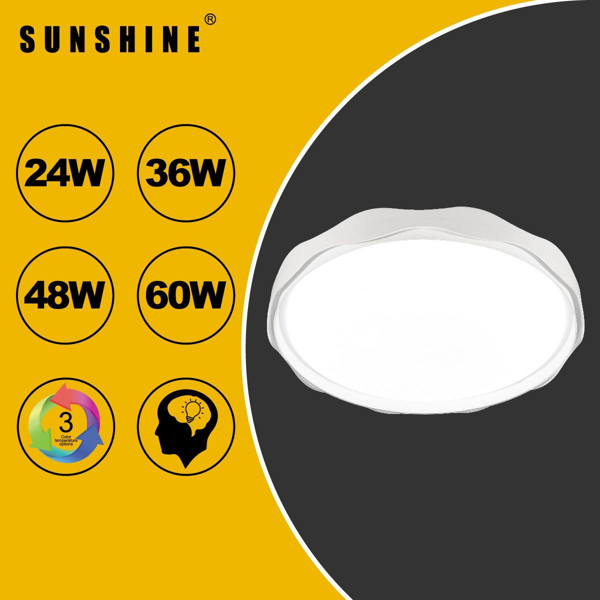 [CLCA3款] 天花吸頂燈 三色溫/遙控三色溫 24W / 36W / 48W /60W